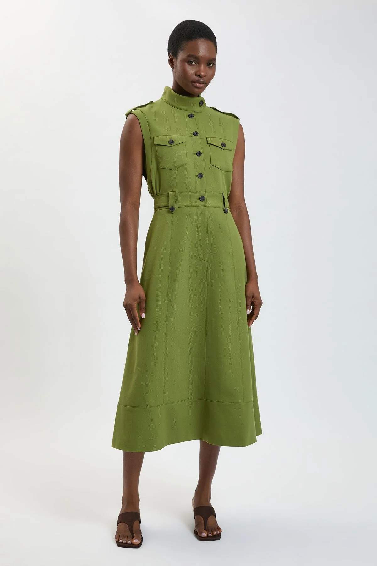 Herringbone Texture Utility Dress - 1