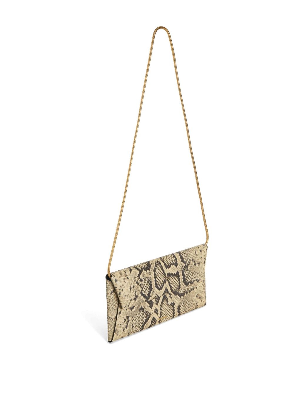 small snakeskin-print folded bag - 4