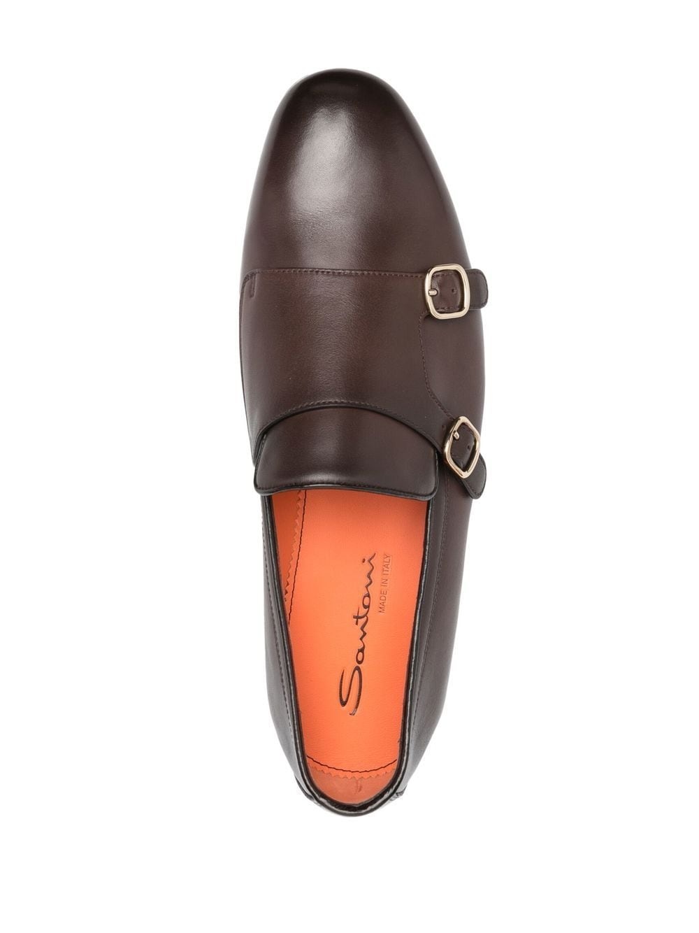 double-buckle leather shoes - 4