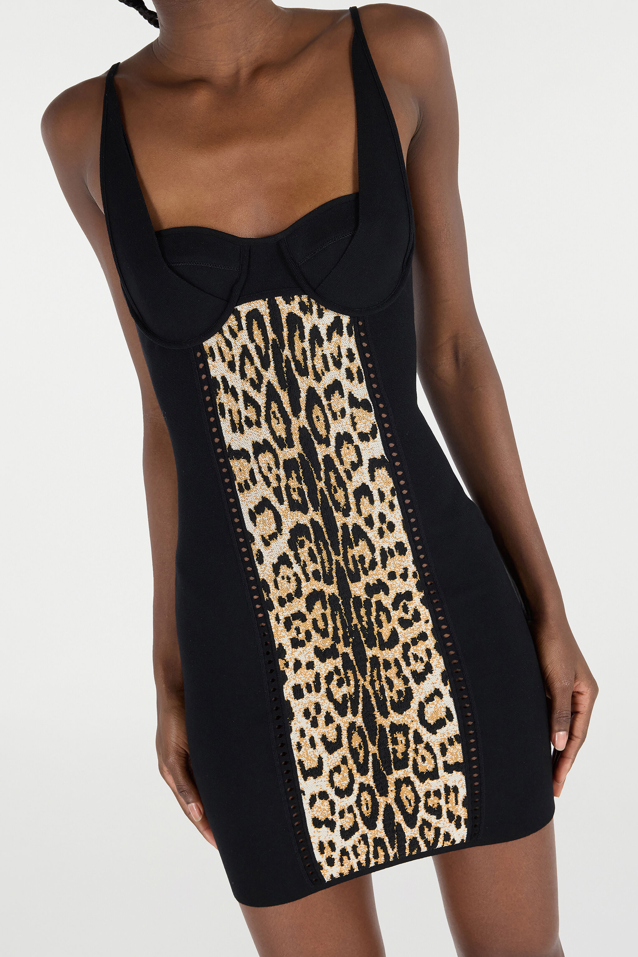 Mini Dress With Jaguar Skin Pattern - 7
