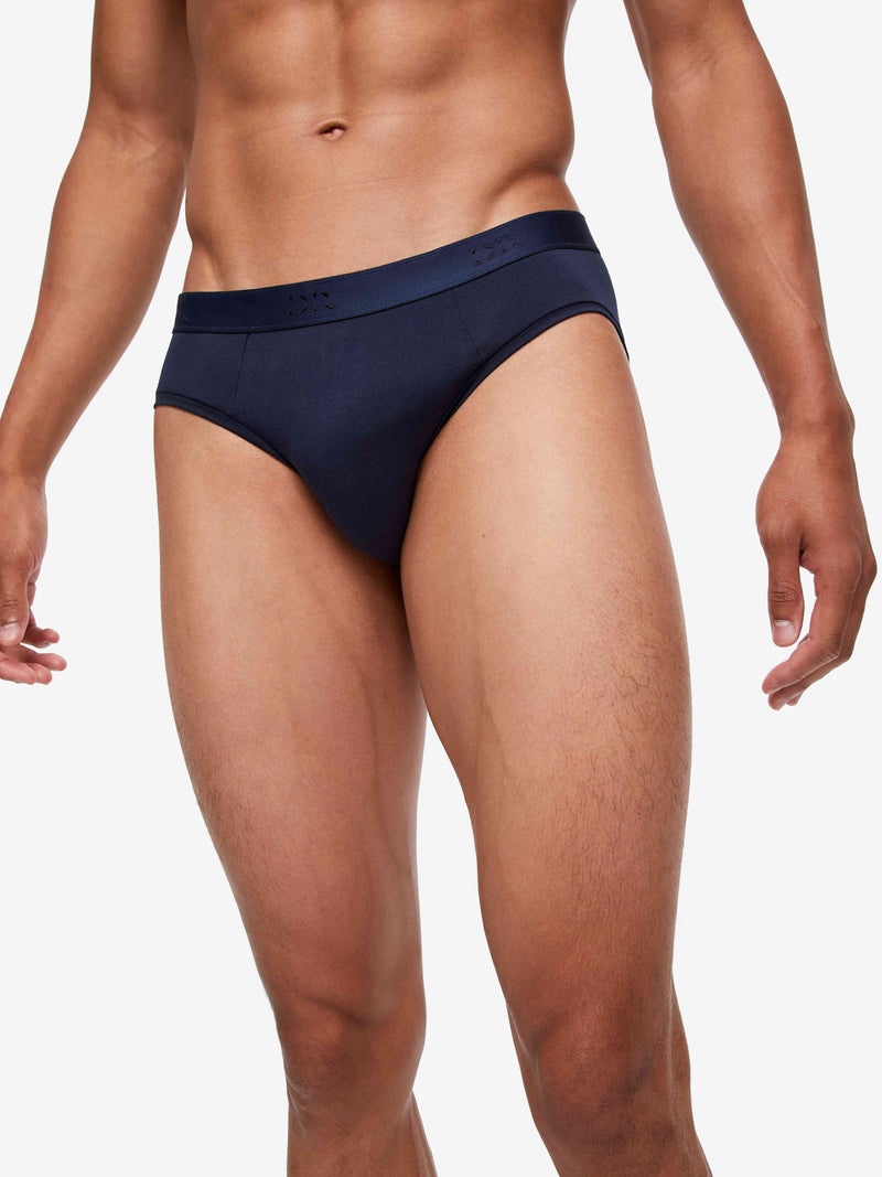 Mens Mid Briefs Jack Pima Cotton Black