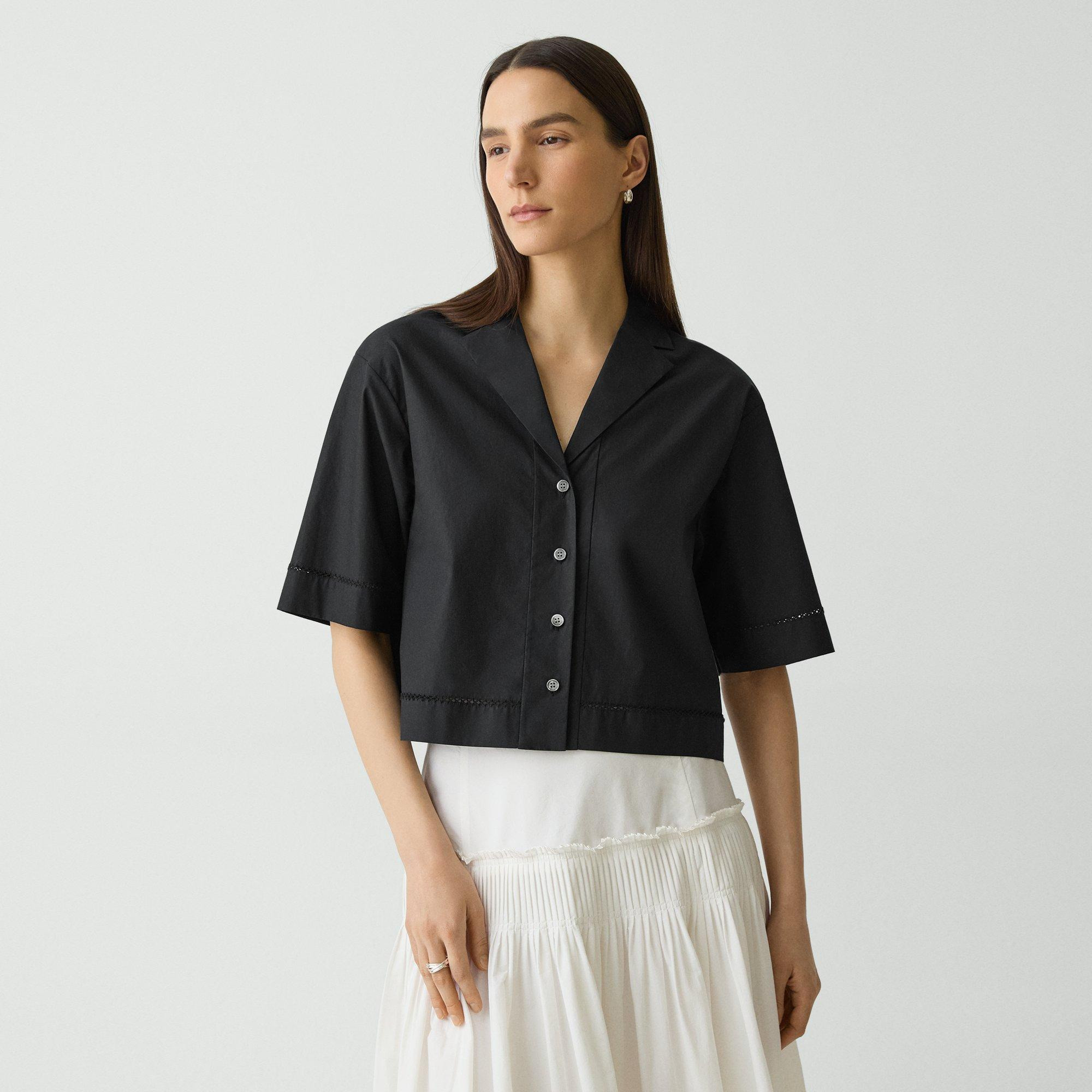 Boxy Camp Shirt in City Poplin - 2