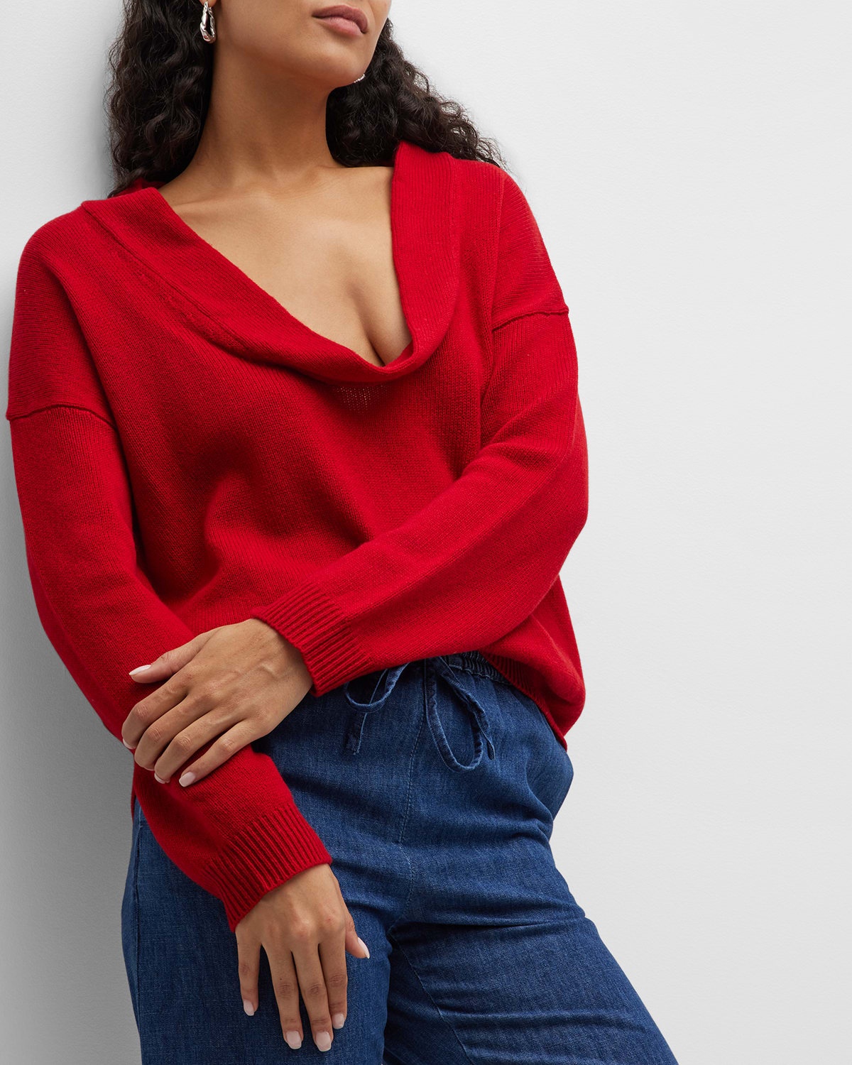 Cowl-Neck Cashmere Sweater - 6