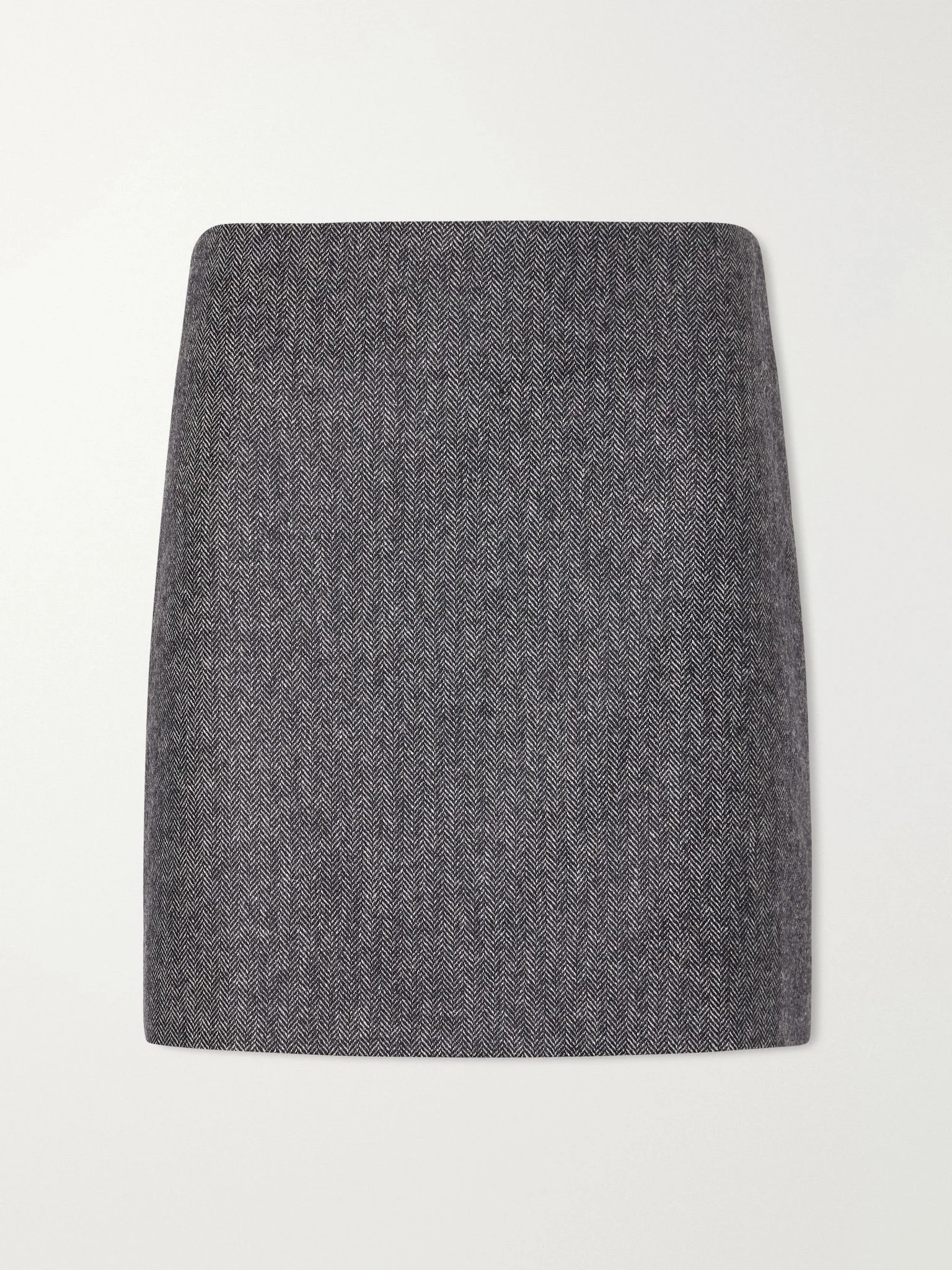 Coci herringbone wool-blend mini skirt Gray - 1