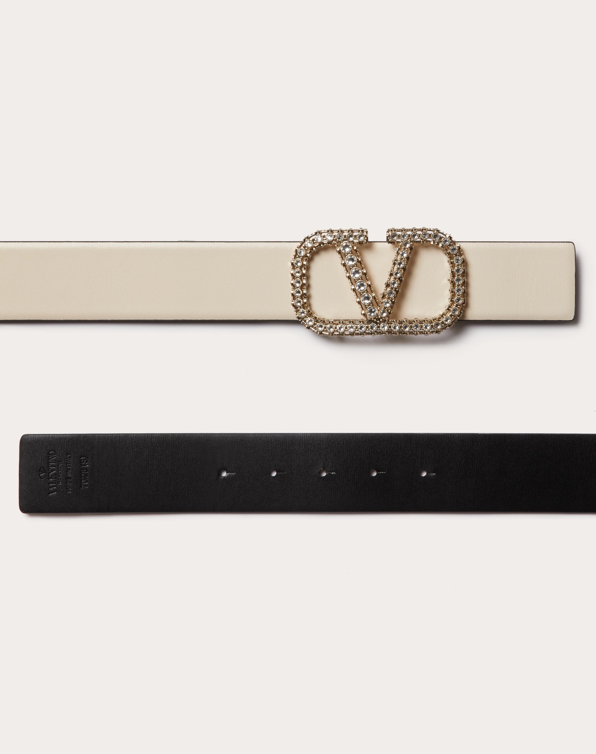 VLOGO SIGNATURE REVERSIBLE SHINY CALFSKIN BELT 40MM - 3