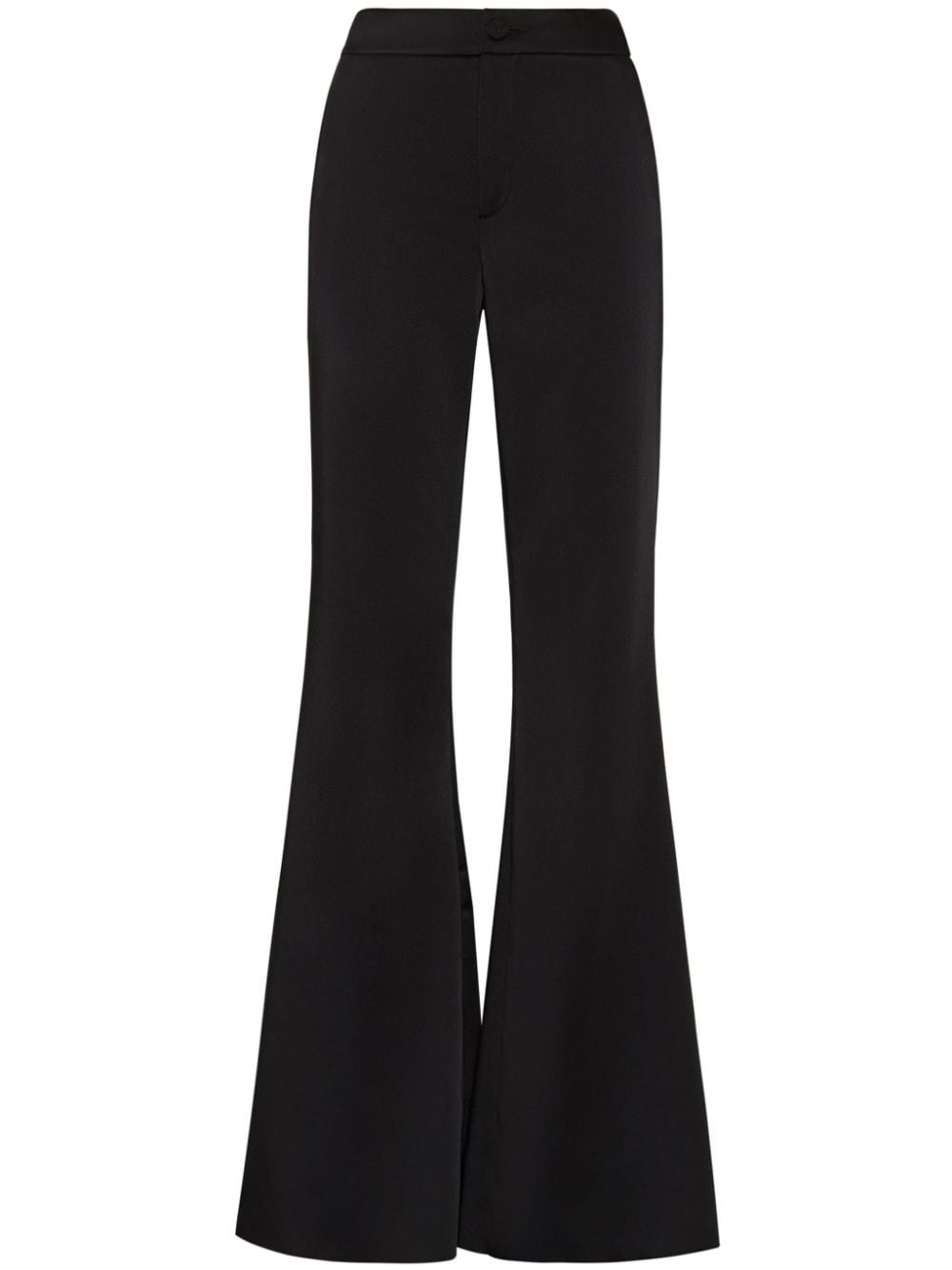 flared satin trousers - 1