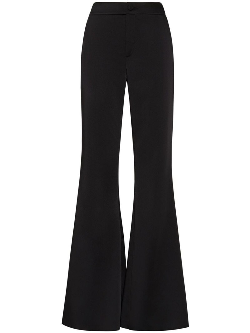 flared satin trousers 1