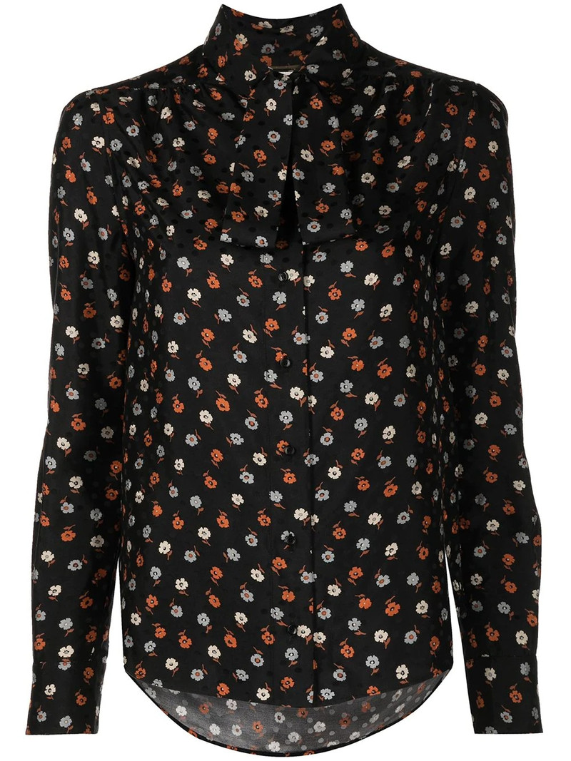 floral-print long-sleeve blouse 1