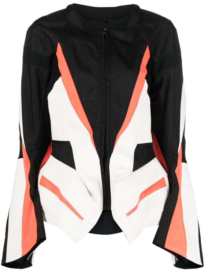 panelled zip-up jacket - 1