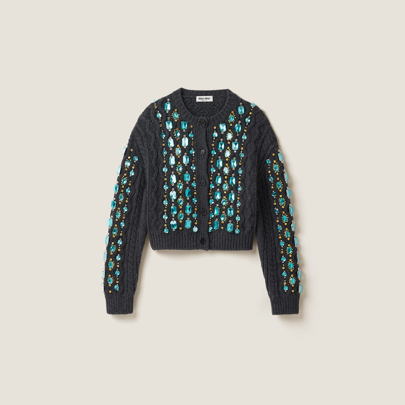 Wool knit cardigan 1