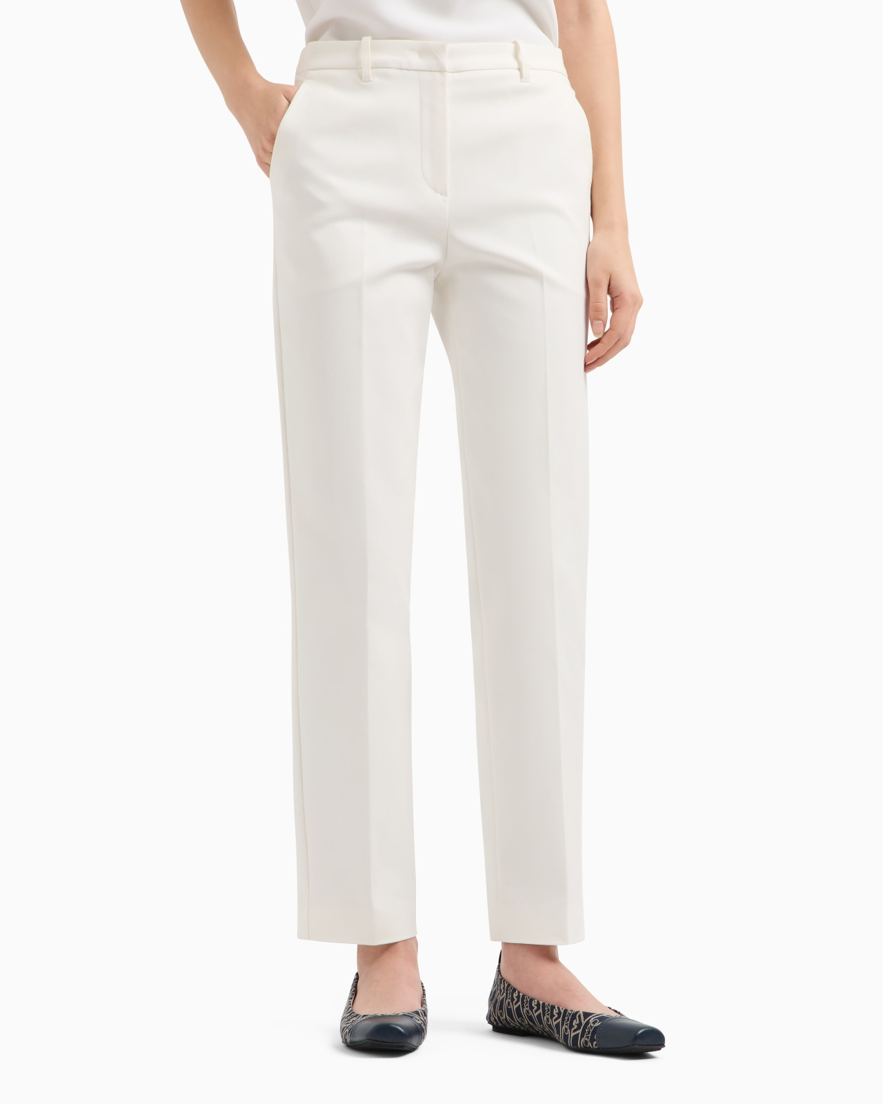 STRETCH COTTON TROUSERS - 4