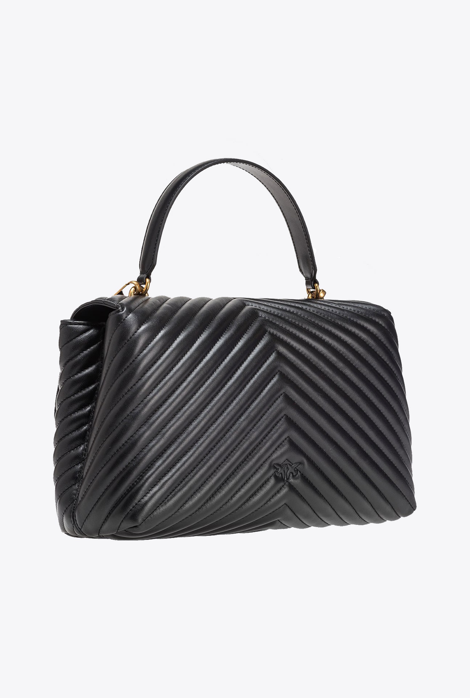 PINKO 104869A2HAWONDERWALLZ05 関税送料込 PINKO BIG LADY LOVE BAG PUFF CHEVRON | REVERSIBLE