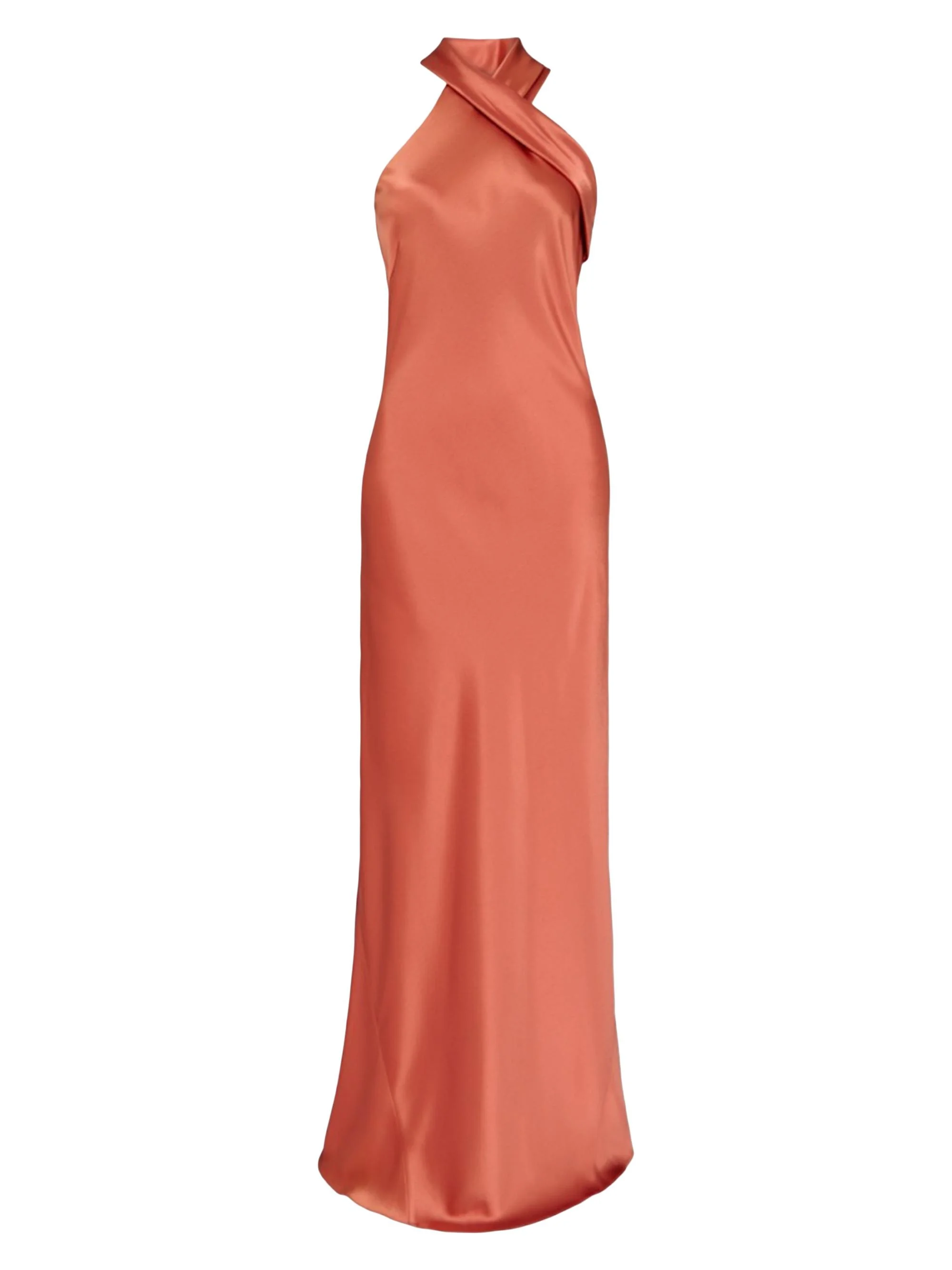 Women's Pandora Halter Column Gown - Cinnamon - 1