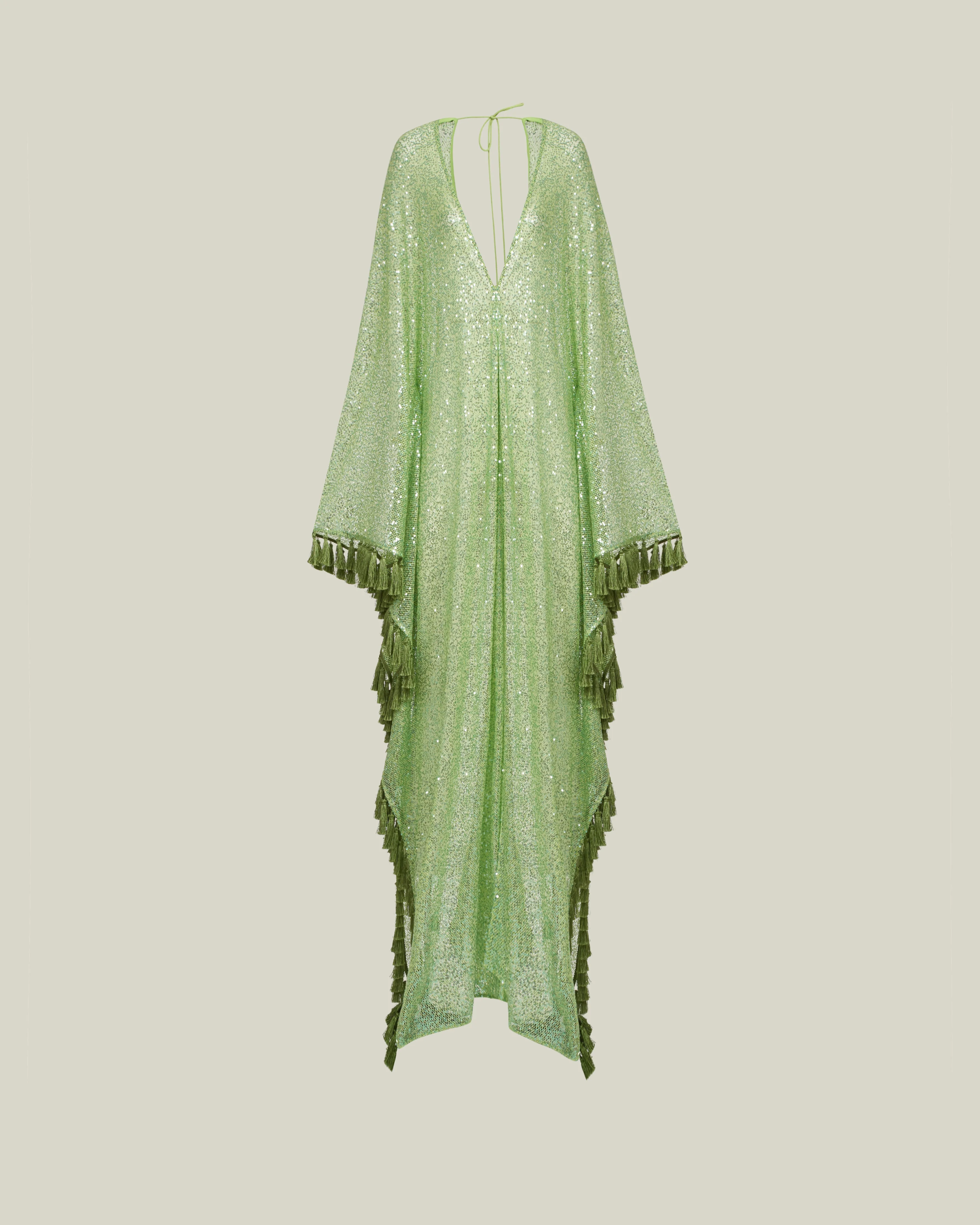 Absolutely OOO Kaftan in Acid Green - 1