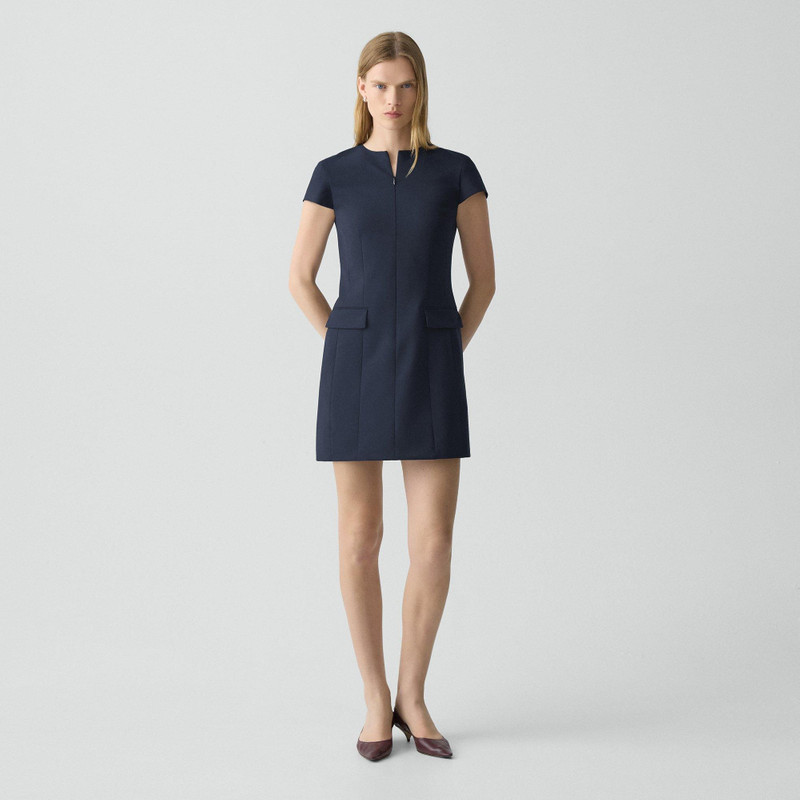 Zip Mini Dress in Good Wool 3