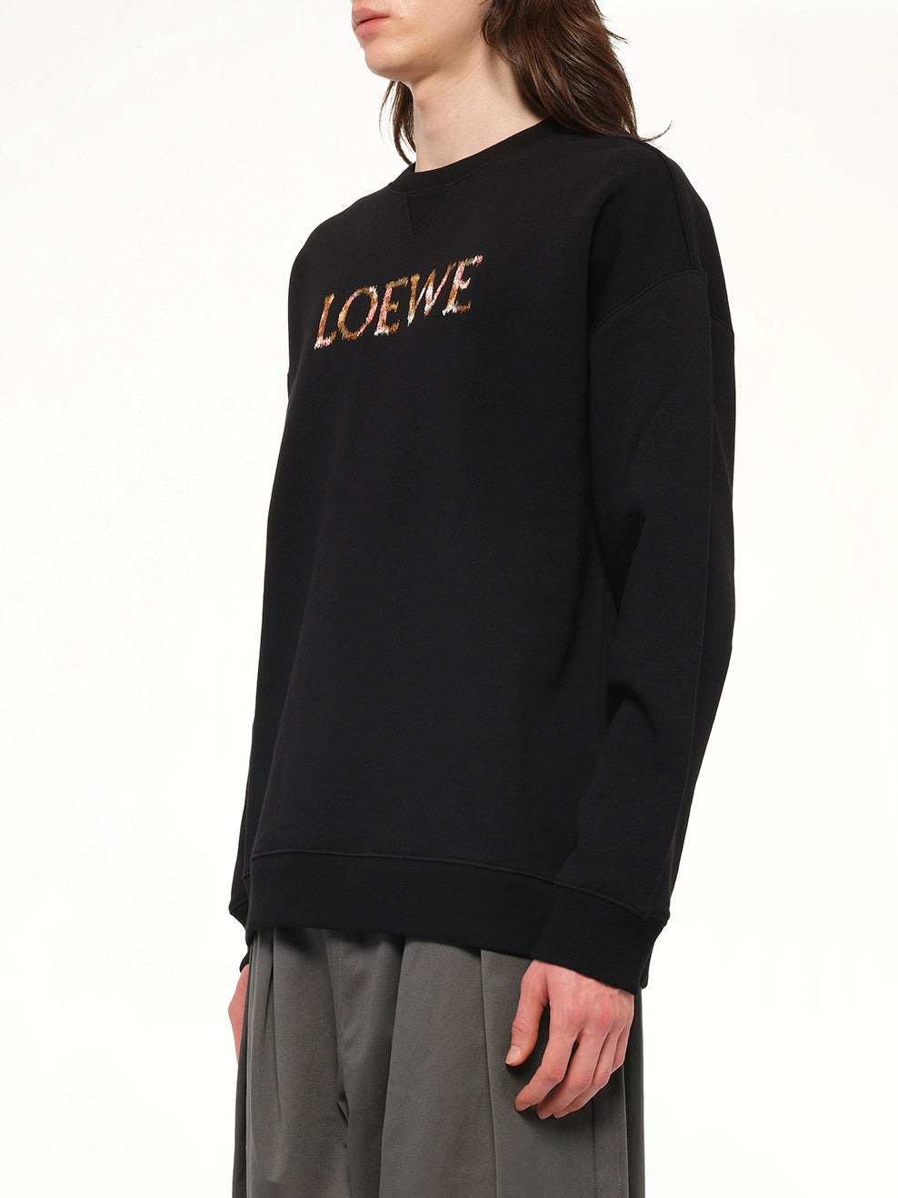 Regular Fit Sweatshirt in Black - 3