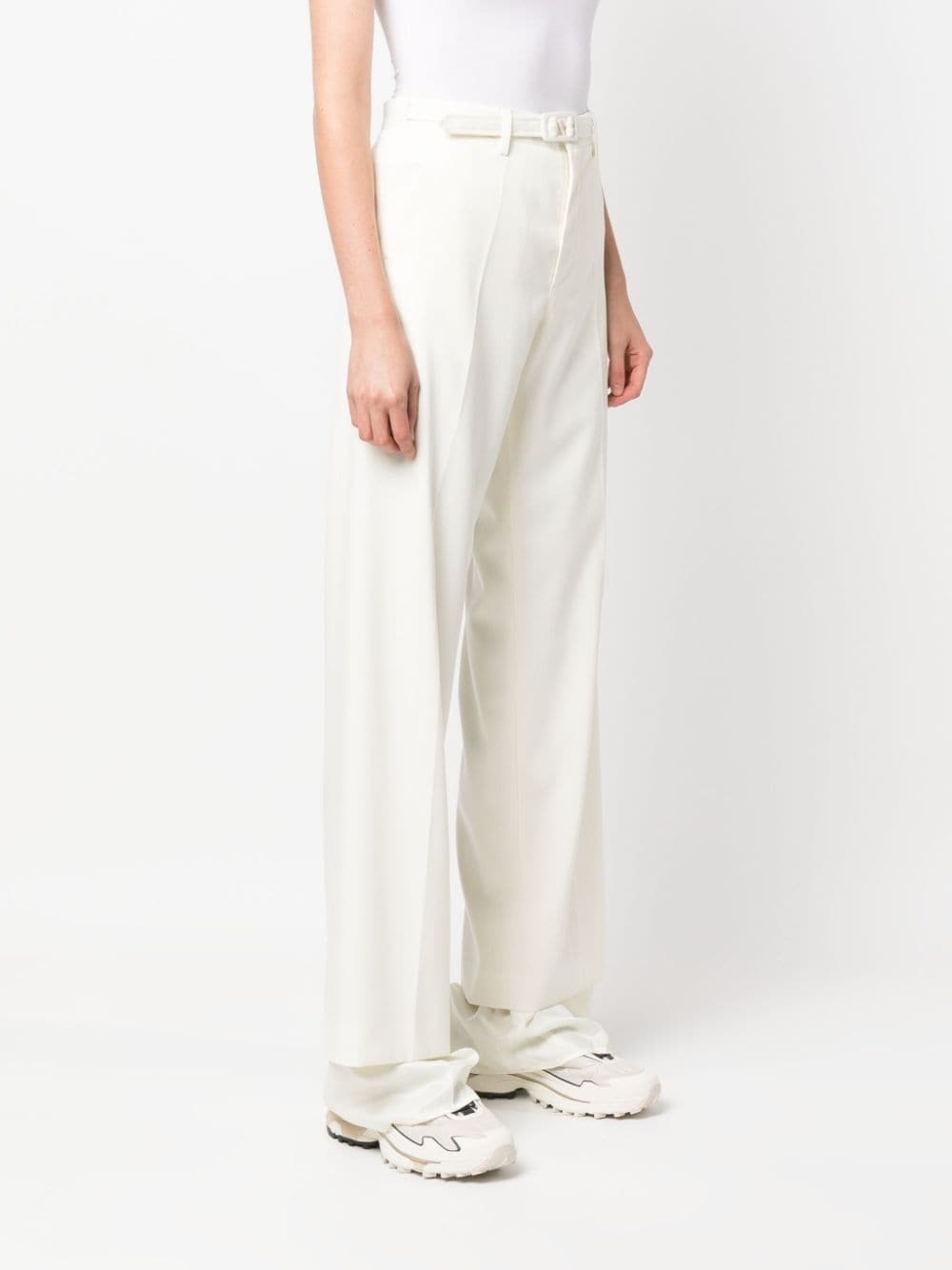 high-waisted flared trousers - 3