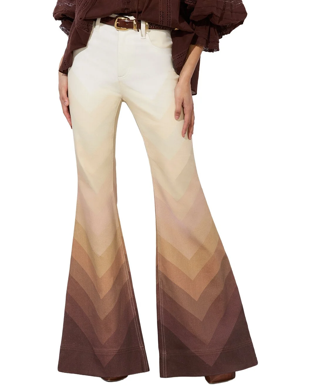 alice + olivia High-Rise Bell Bottom Jean - 1