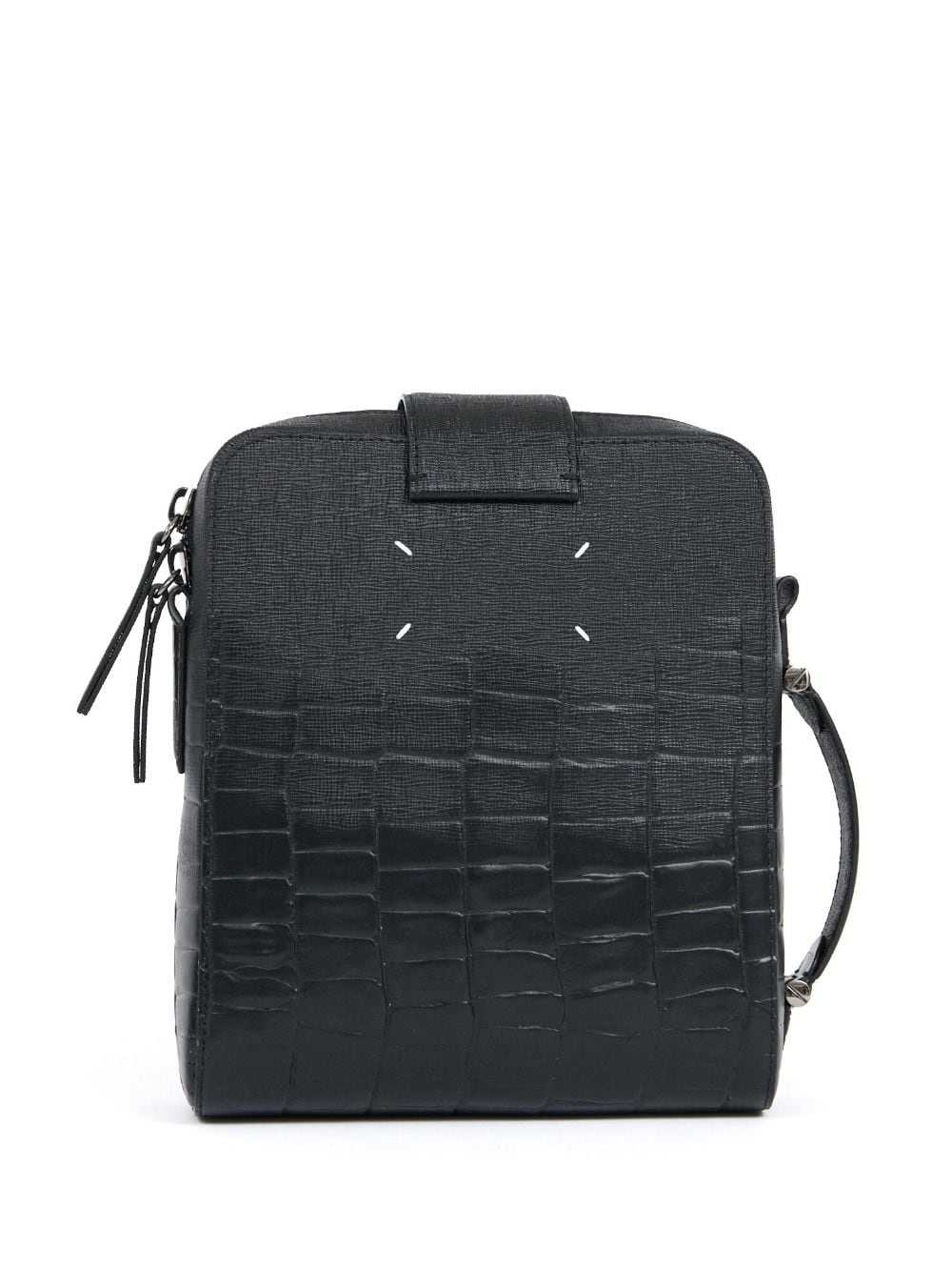 four-stitch leather shoulder bag - 4