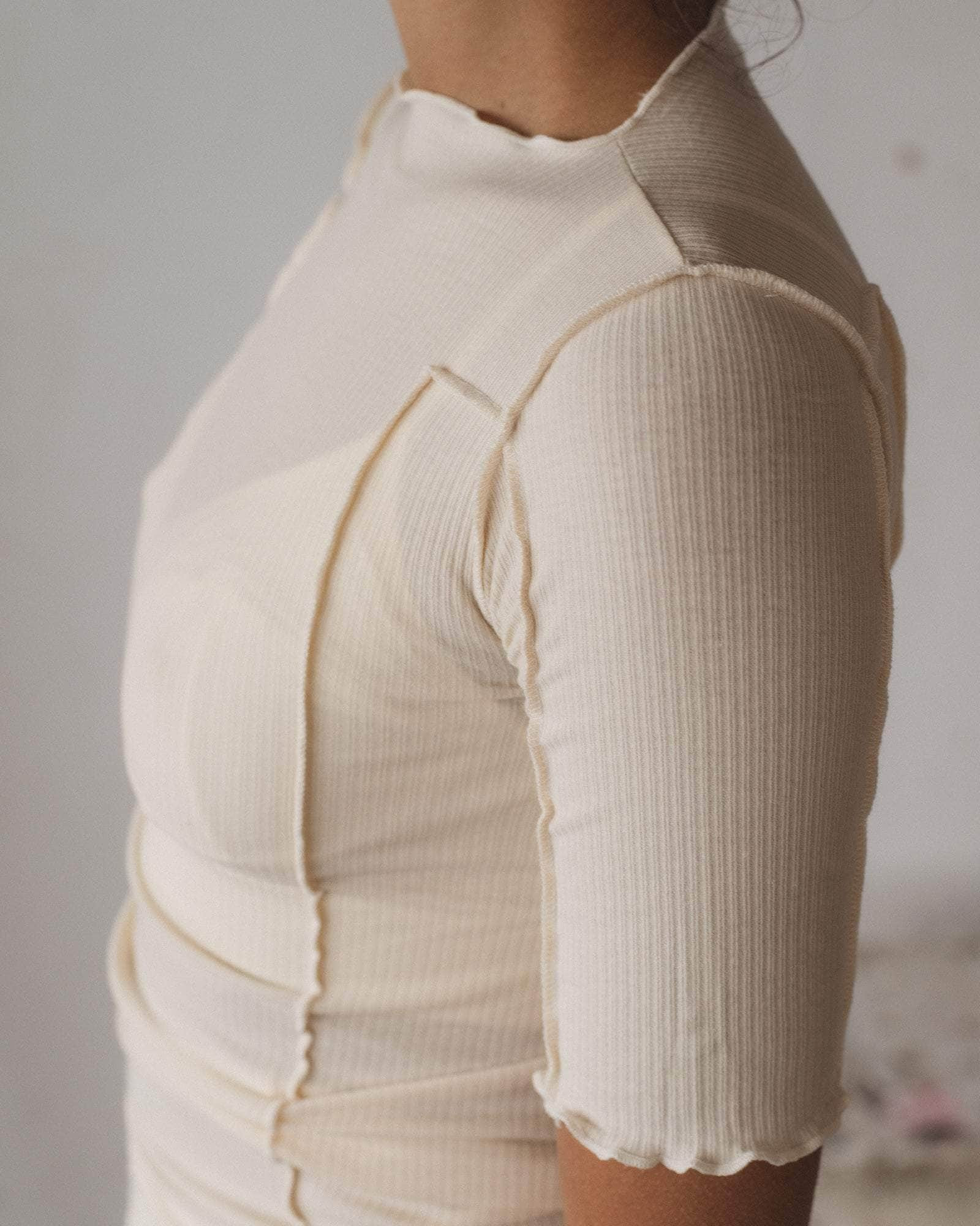 Pack - 2 Omato 3/4 Tee Shirt - Fine Organic Cotton Rib - 6