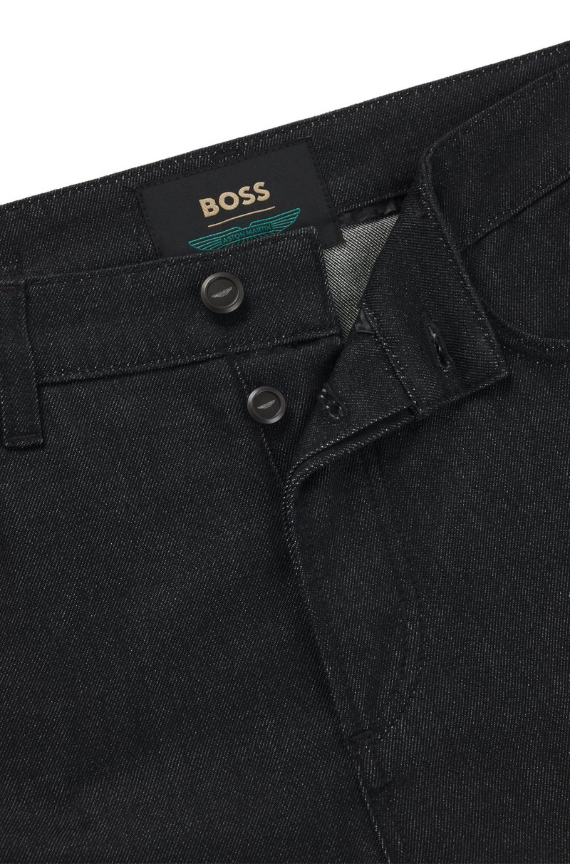 BOSS X ASTON MARTIN REGULAR-FIT JEANS IN THERMOREGULATING DENIM 6