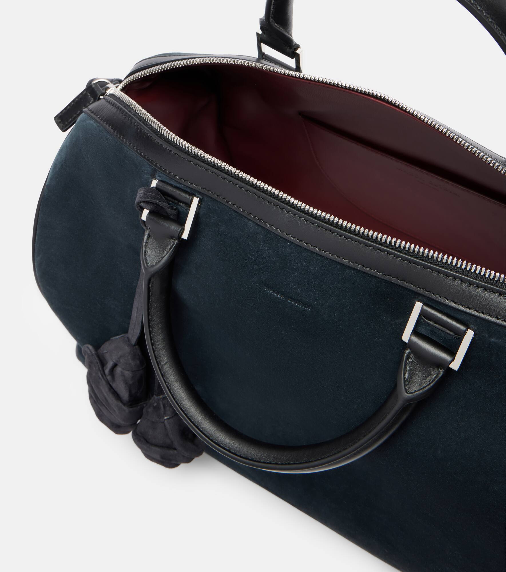 Varsovia floral-appliqué suede duffel bag - 3