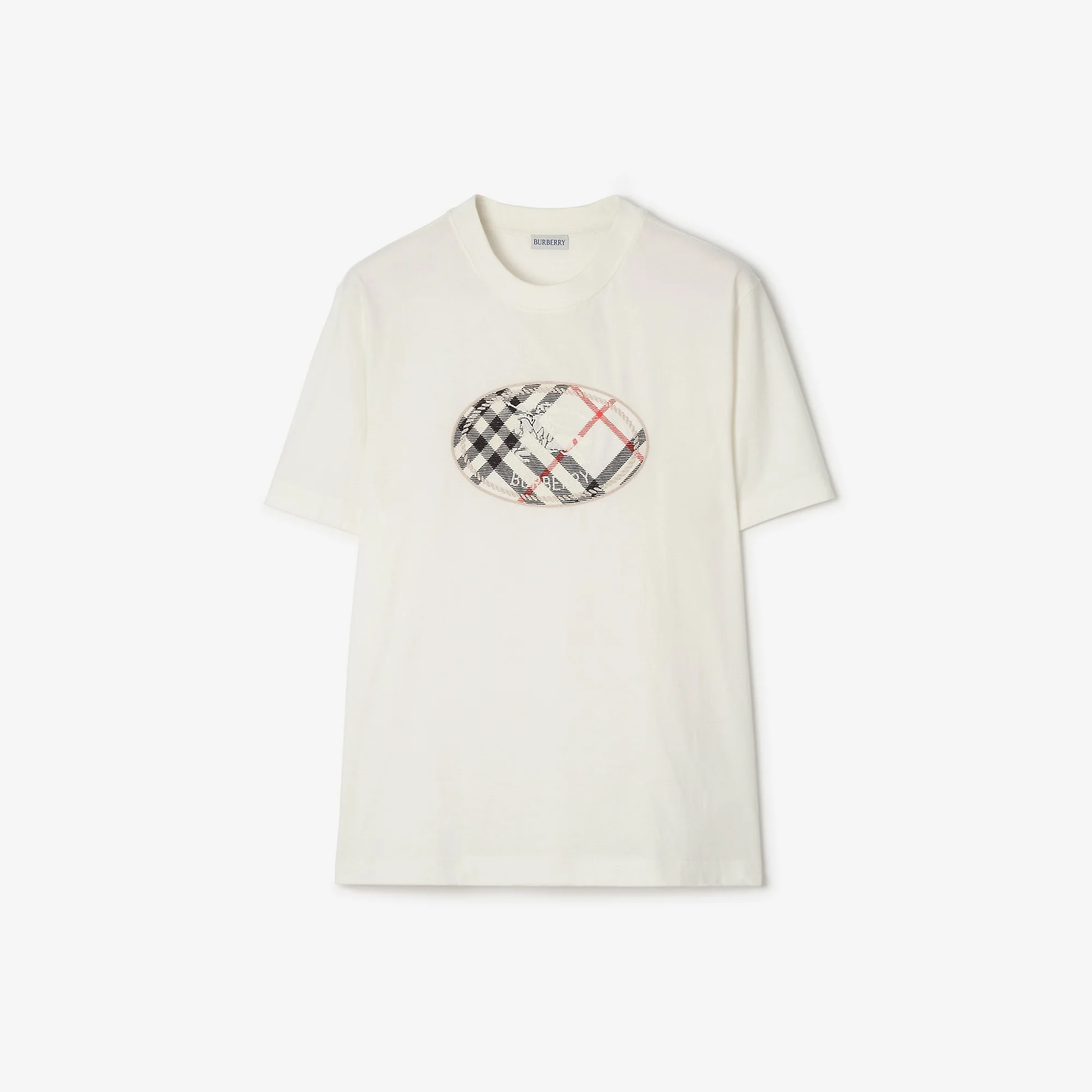 Check Knight Stamp Cotton T-shirt - 1