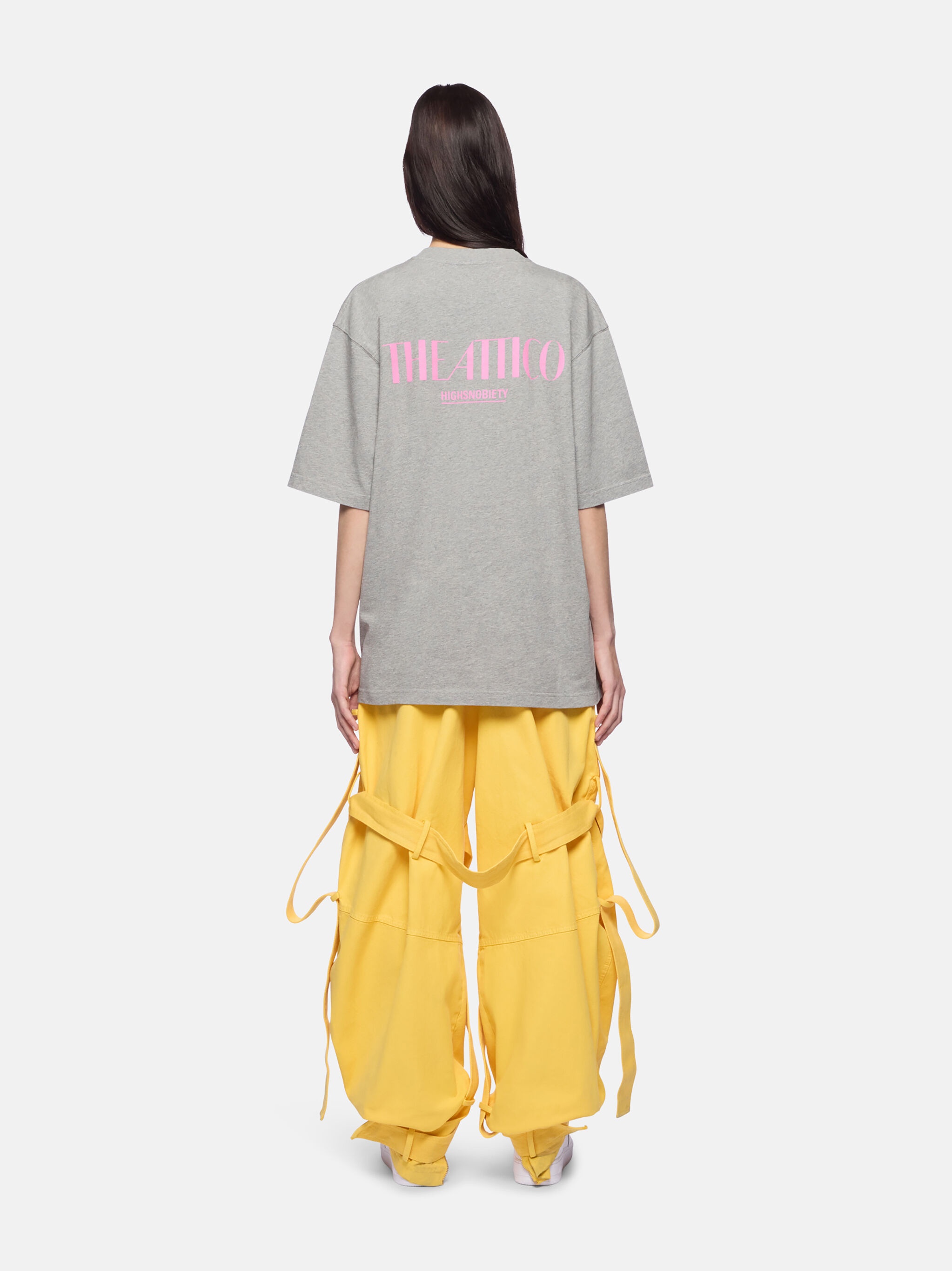 THE ATTICO X HIGHSNOBIETY MÈLANGE GREY T-SHIRT - 6