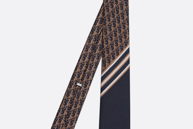 Dior Striped Dior Oblique Tie outlook