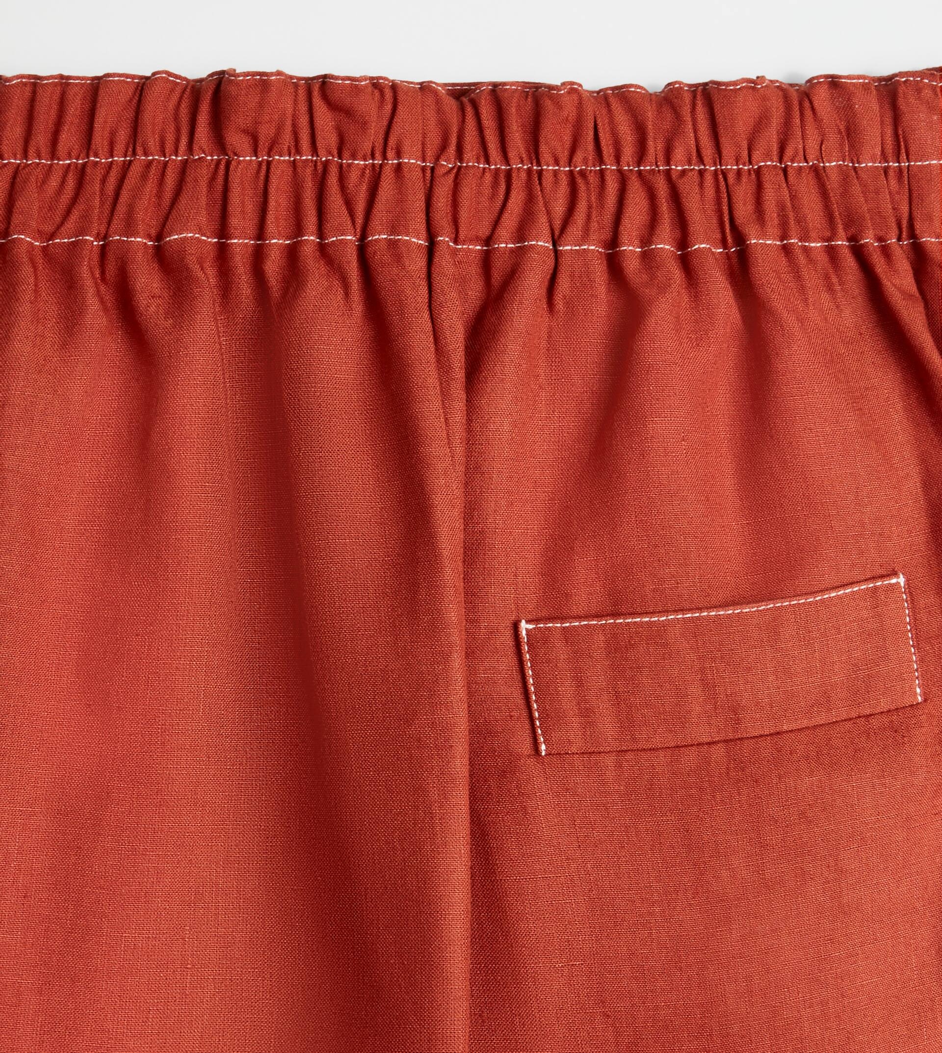 SKIRT IN LINEN - ORANGE - 9