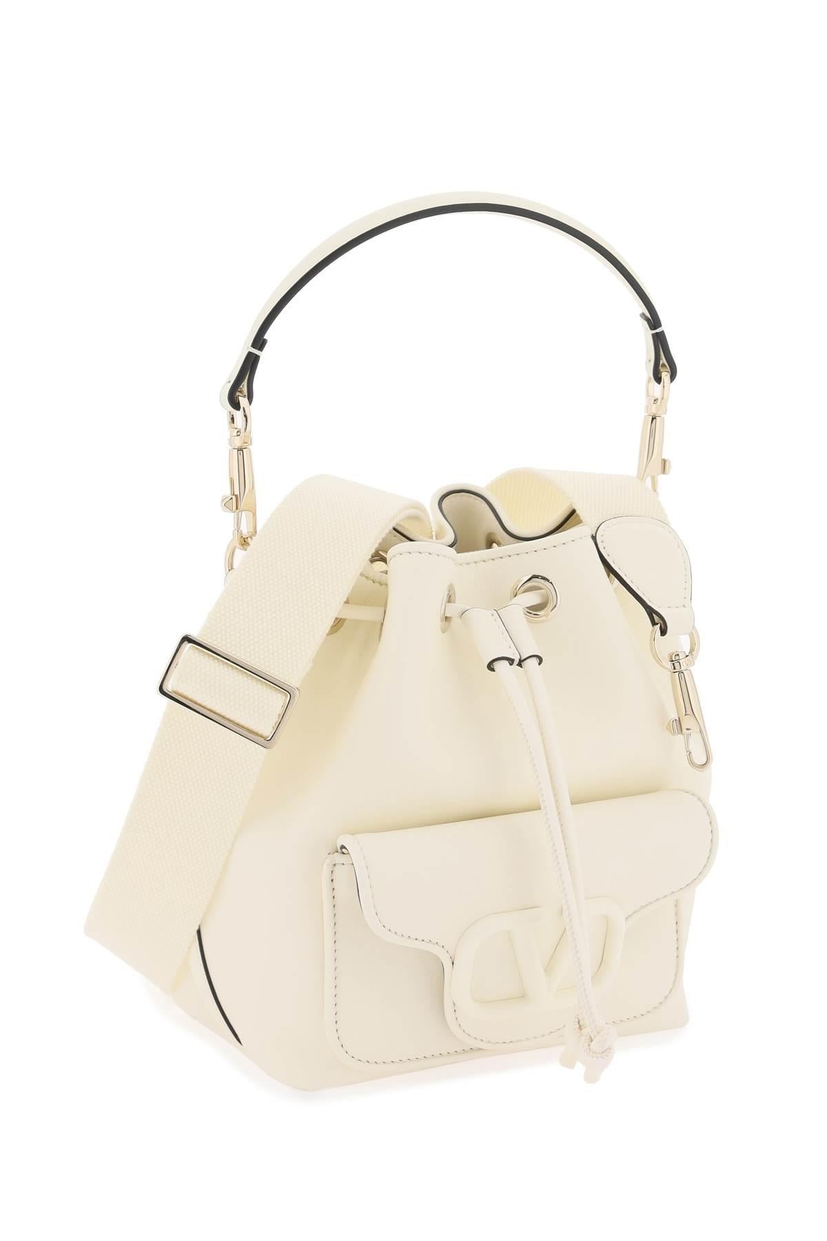 Valentino Garavani Leather Locò Bucket Bag - 3