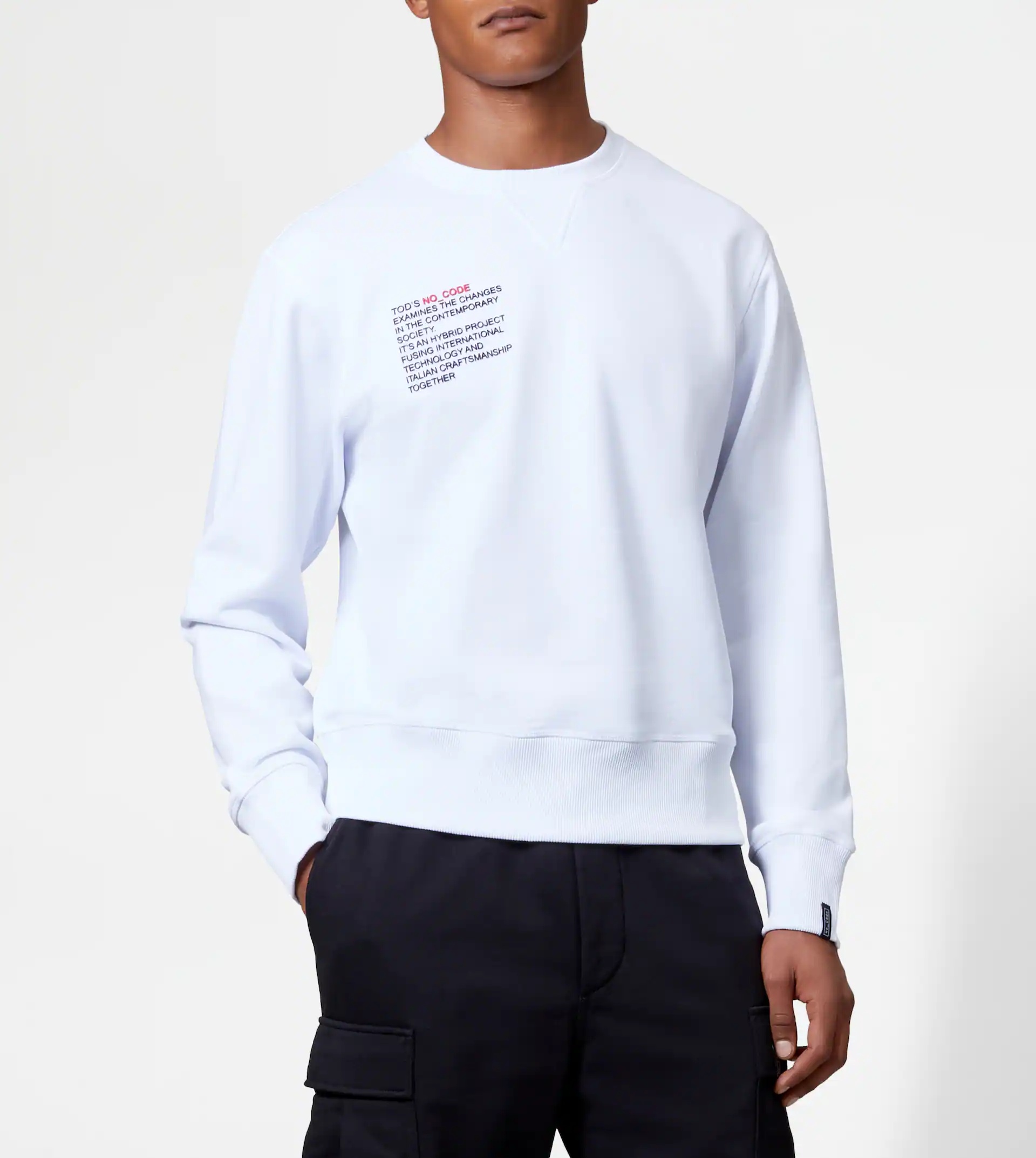 ROUND-NECK SWEATSHIRT NO_CODE - WHITE - 7