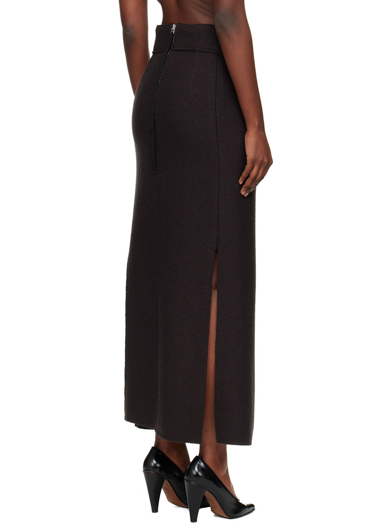 Brown Pencil Maxi Skirt 3