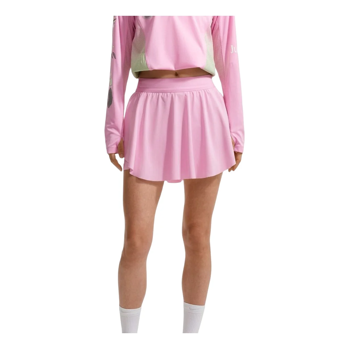 (WMNS) Nike Swift Dri-Fit Running Skort 'Pink Rise Black llusion Green' IM7545-654 - 1