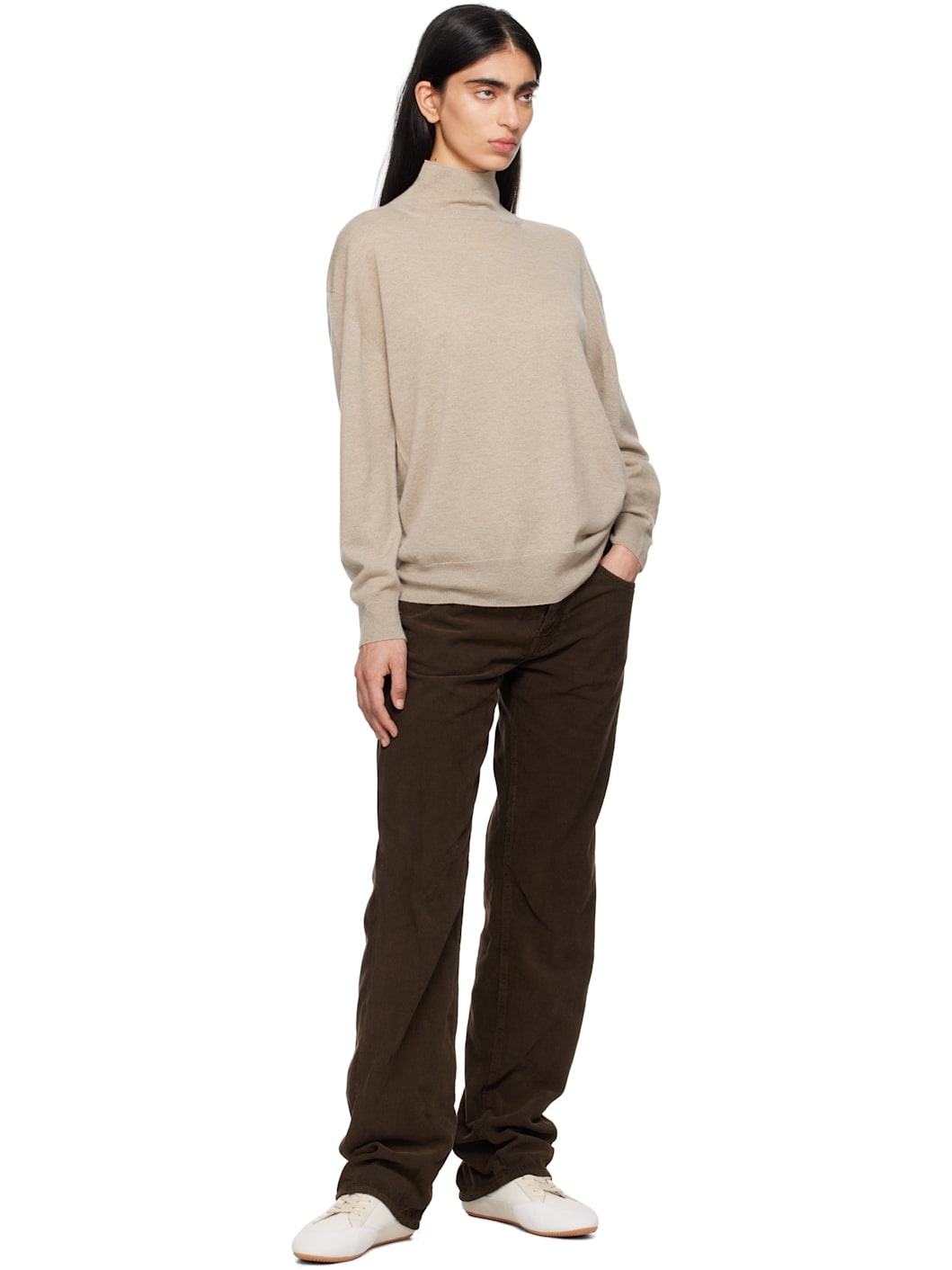 Beige Jabari Turtleneck - 5
