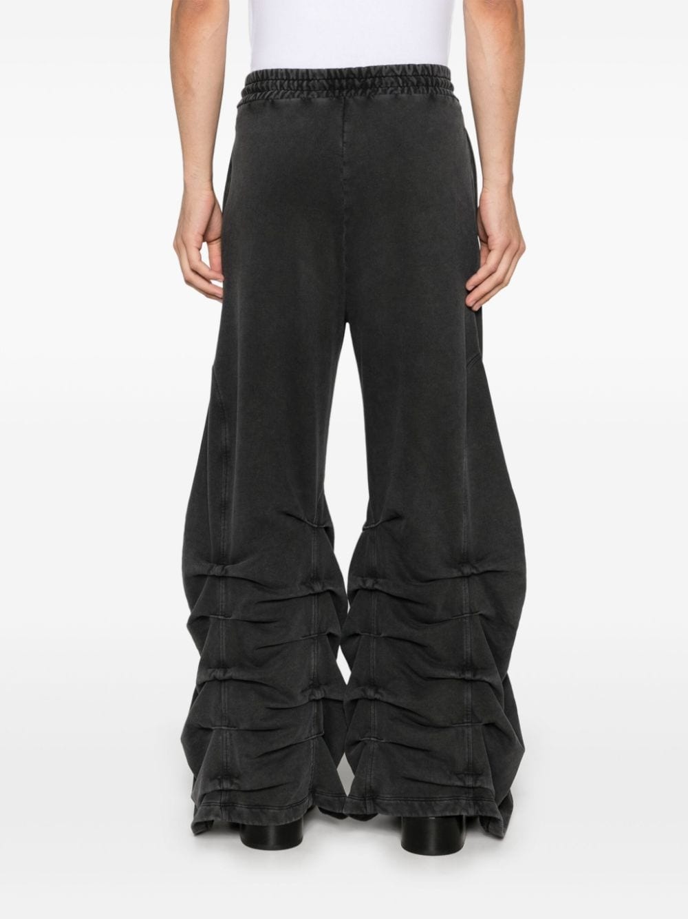 pleat-detailing  track pants - 4