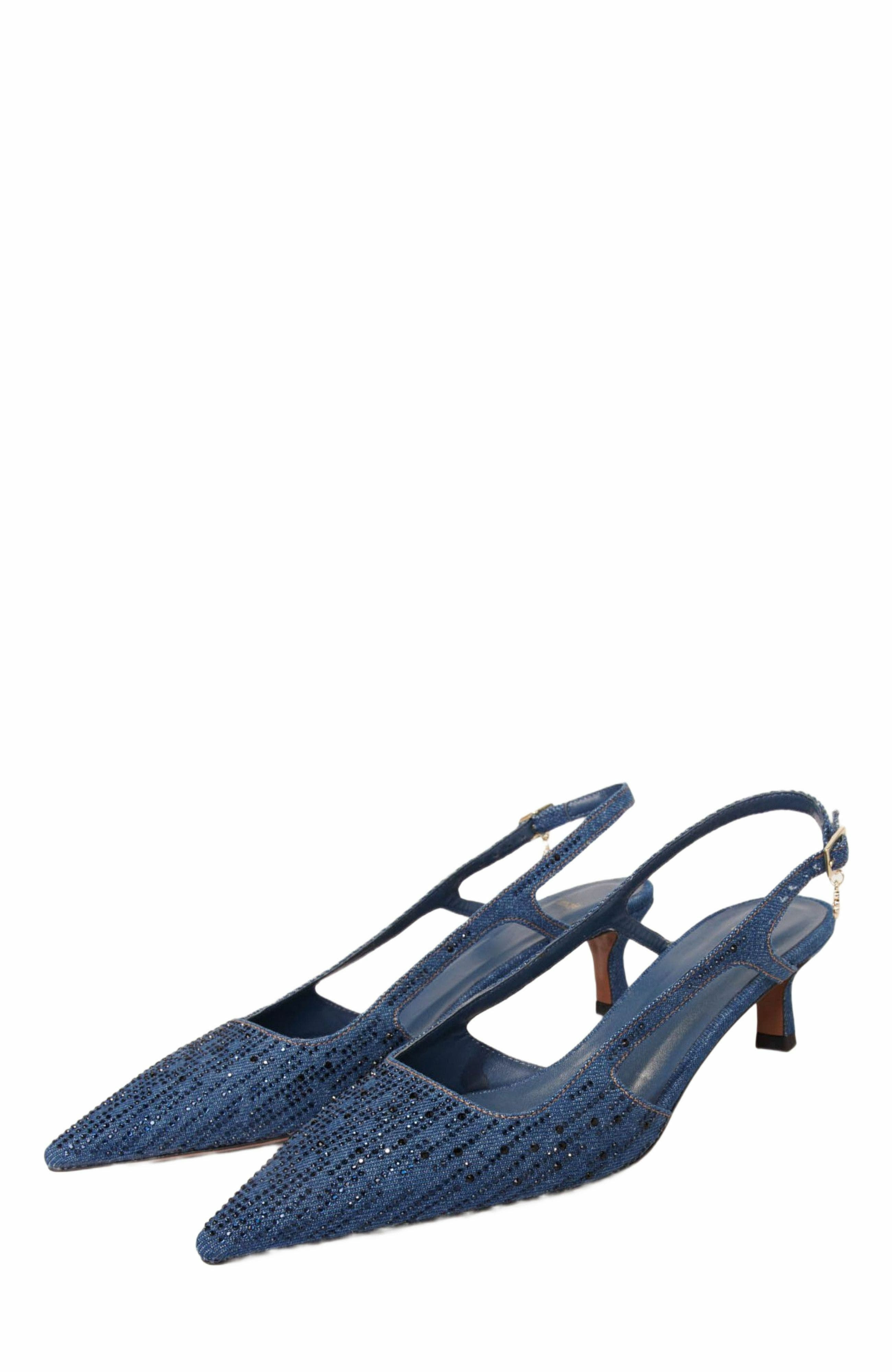 maje Slingback pump in rhinestone denim in Blue at Nordstrom - 2