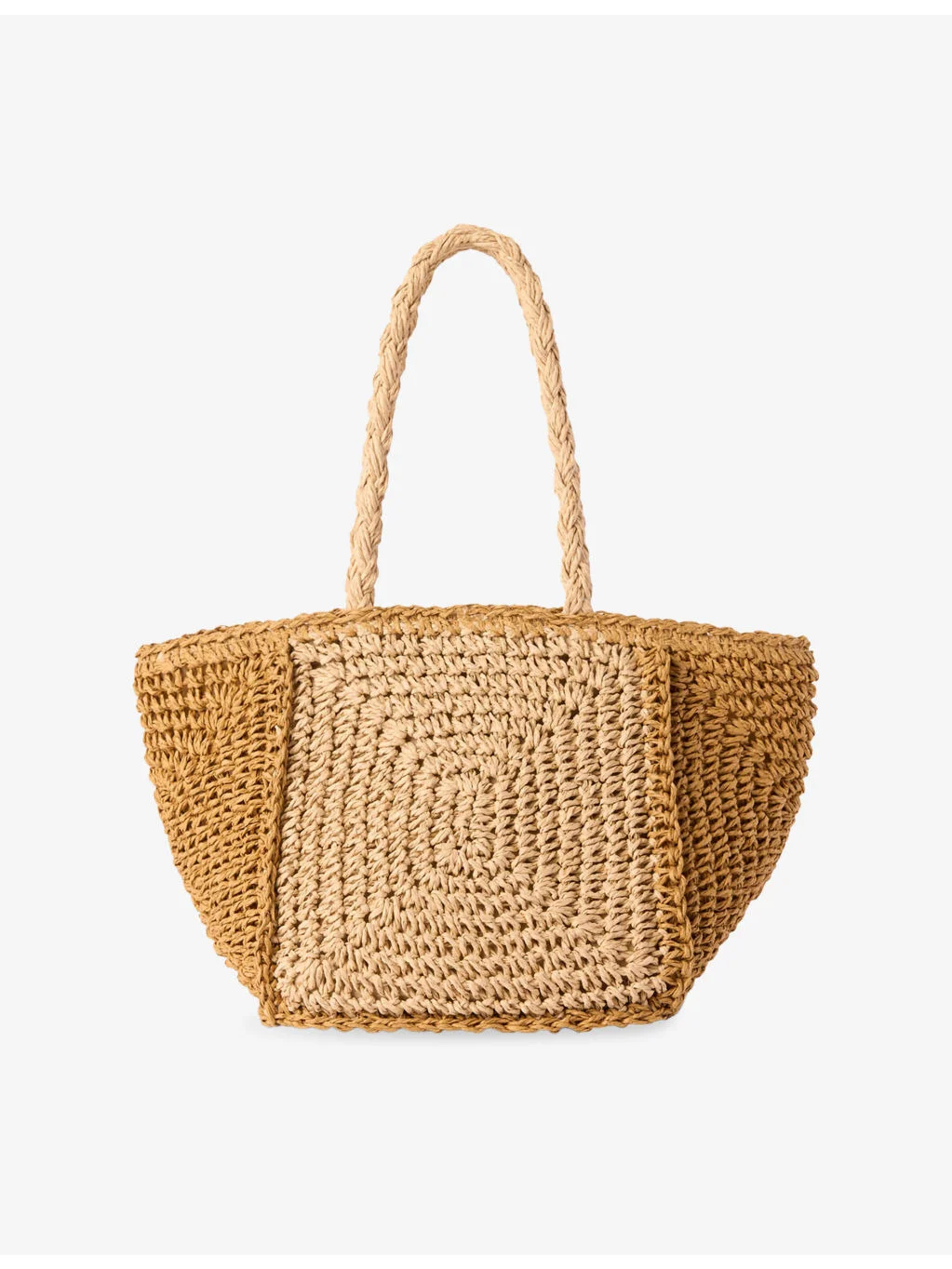 Patchwork Straw Mini Bag - 1