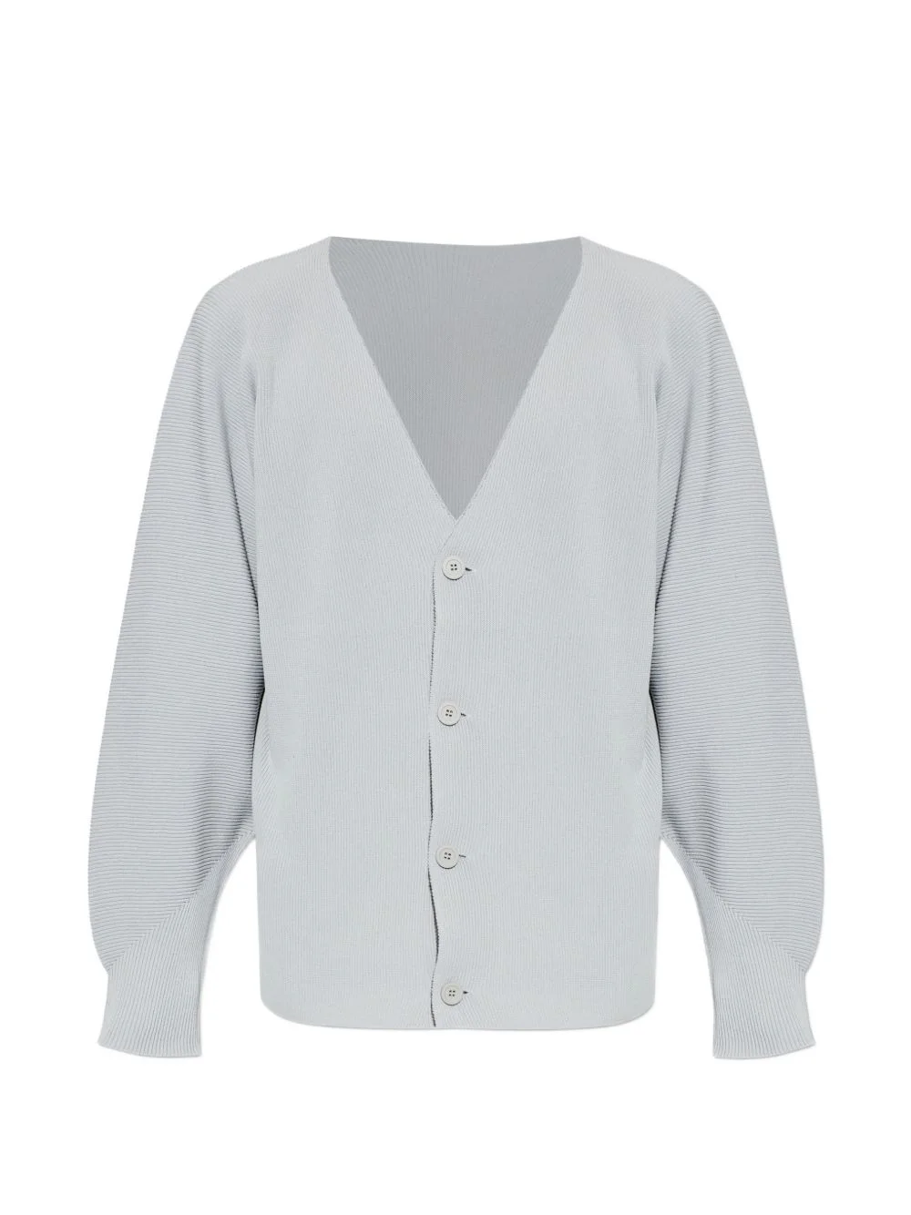 pleated button cardigan - 1