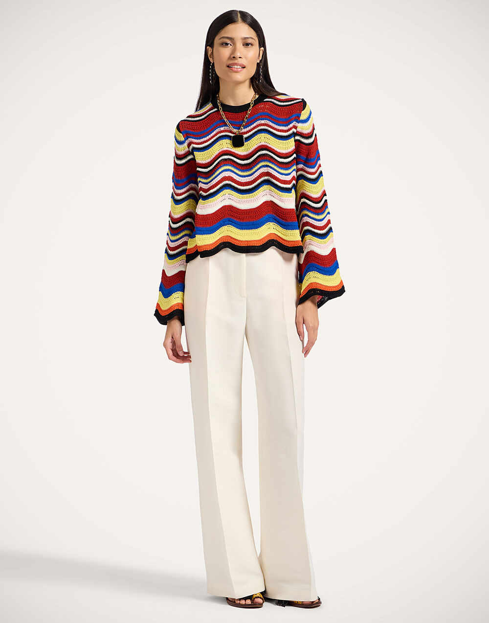 Chevron Crop Sweater - 6