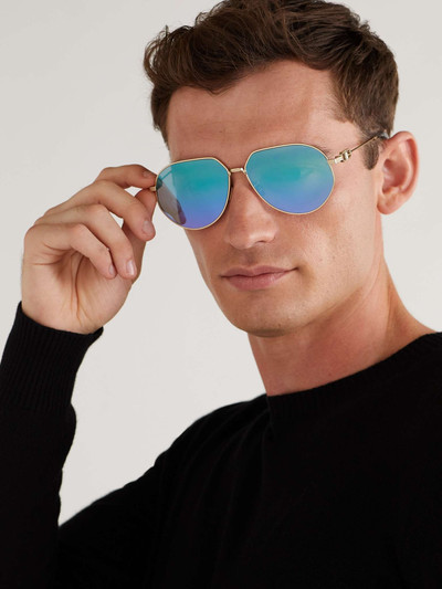 Dior CD Link A1U Round-Frame Silver-Tone Sunglasses outlook