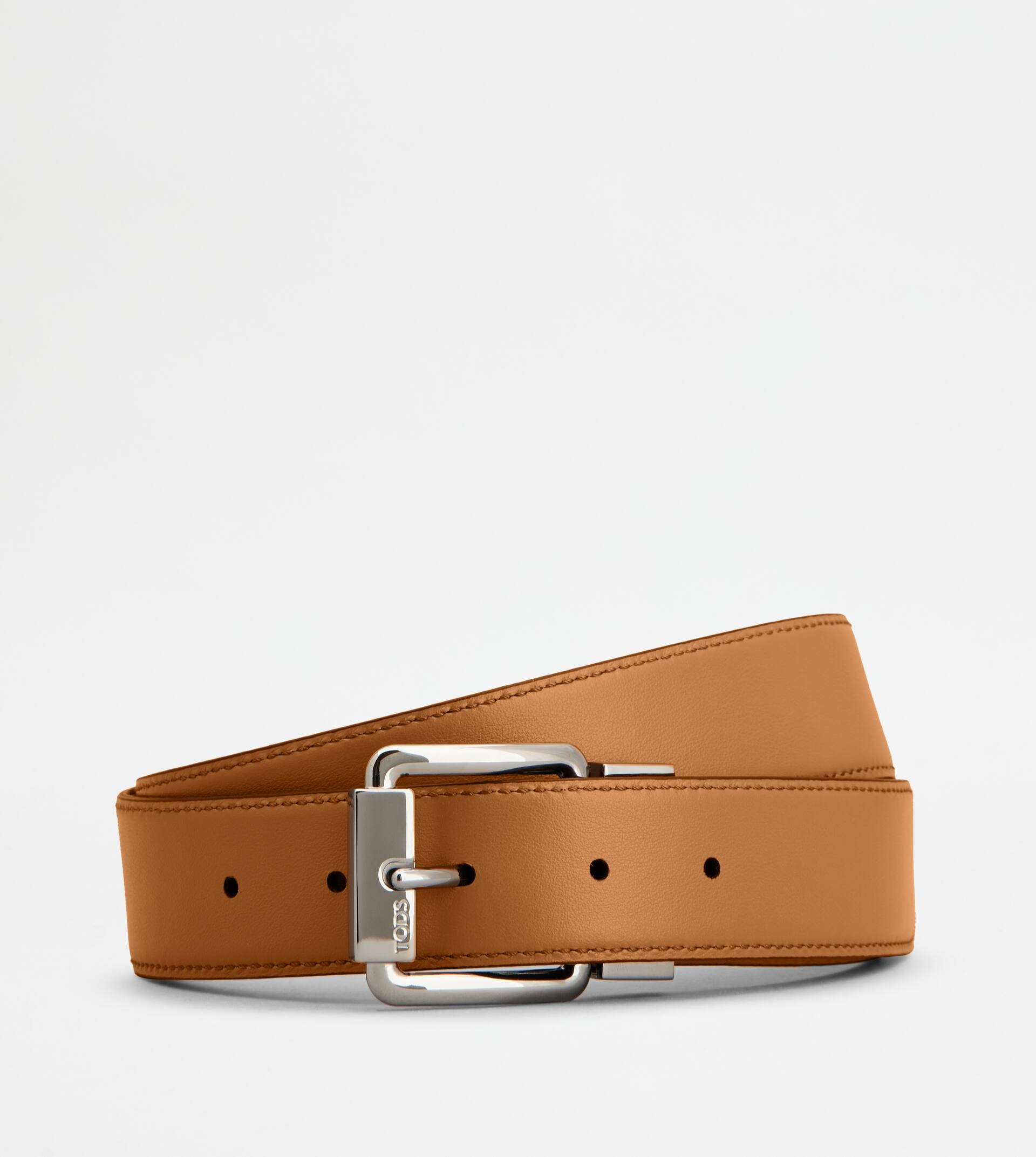 REVERSIBLE BELT IN SUEDE - BROWN - 2