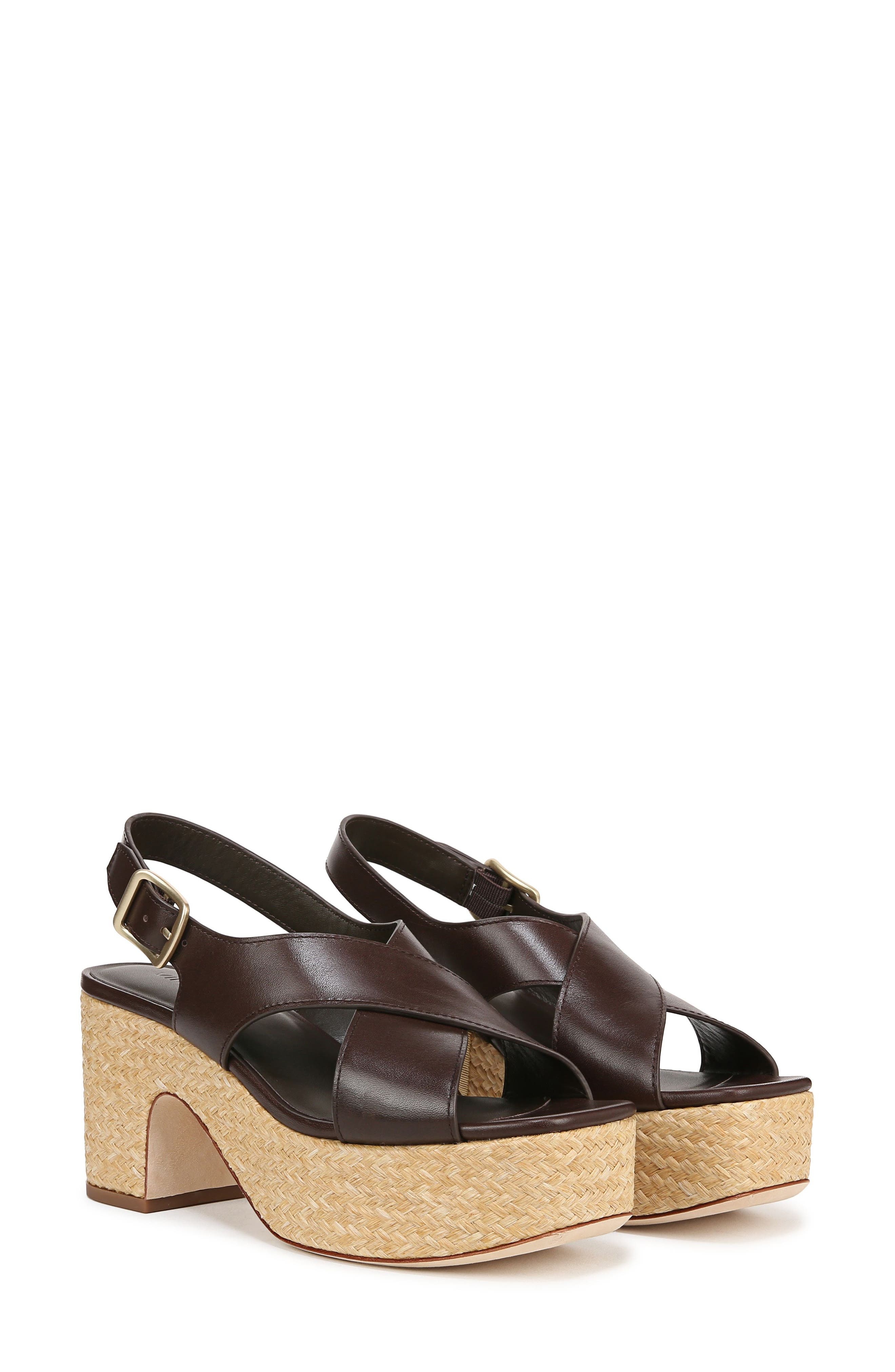 Vince Clementina Slingback Platform Sandal in Cacao Brown at Nordstrom - 9