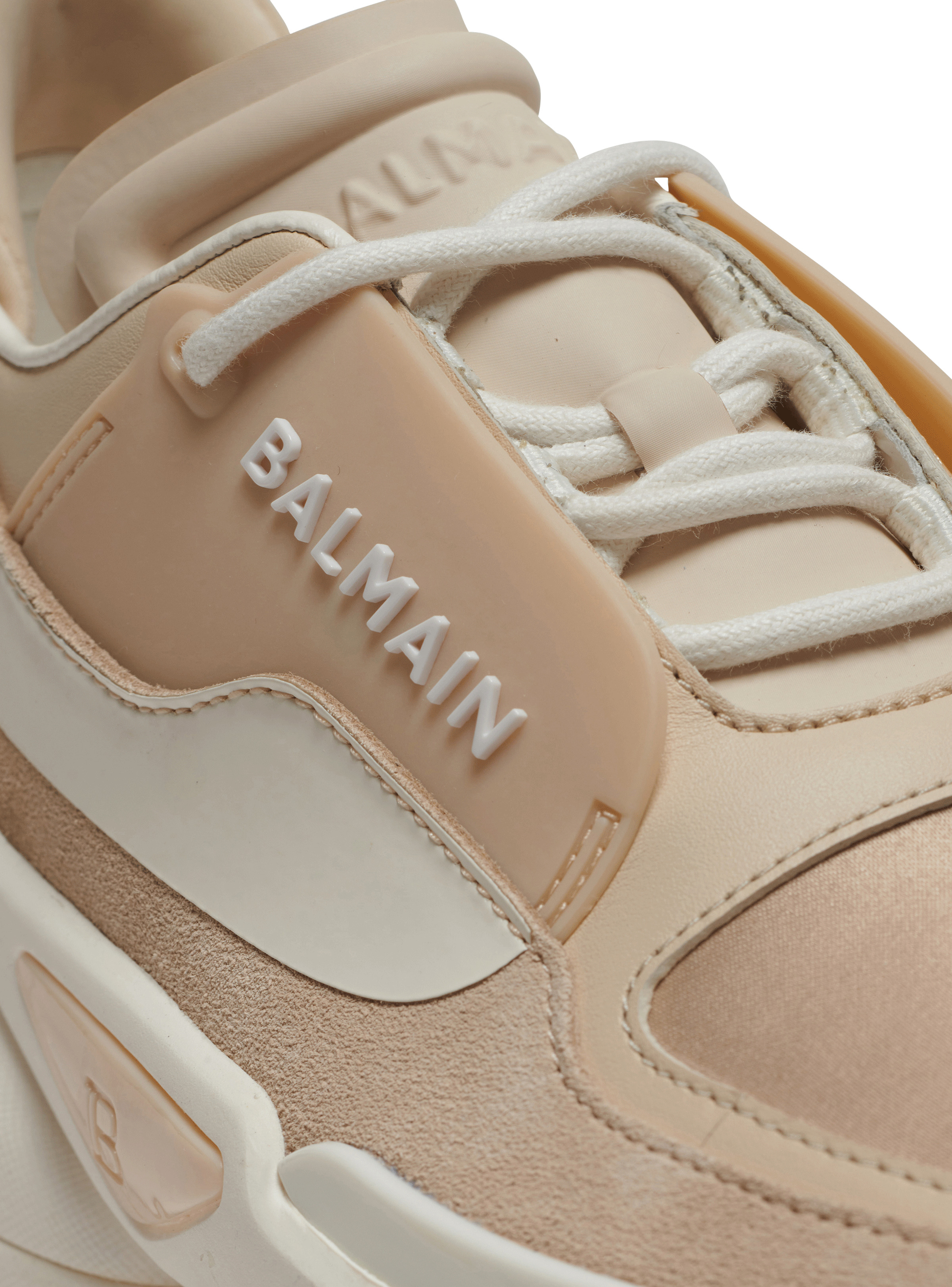 B-Bold low-top trainers in leather and suede - 5