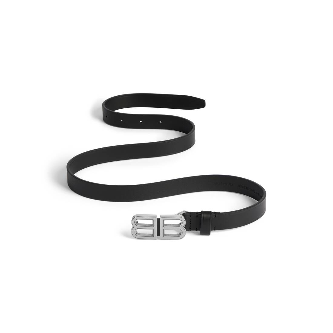 Women's Bb Hourglass Thin Belt in Black - 2