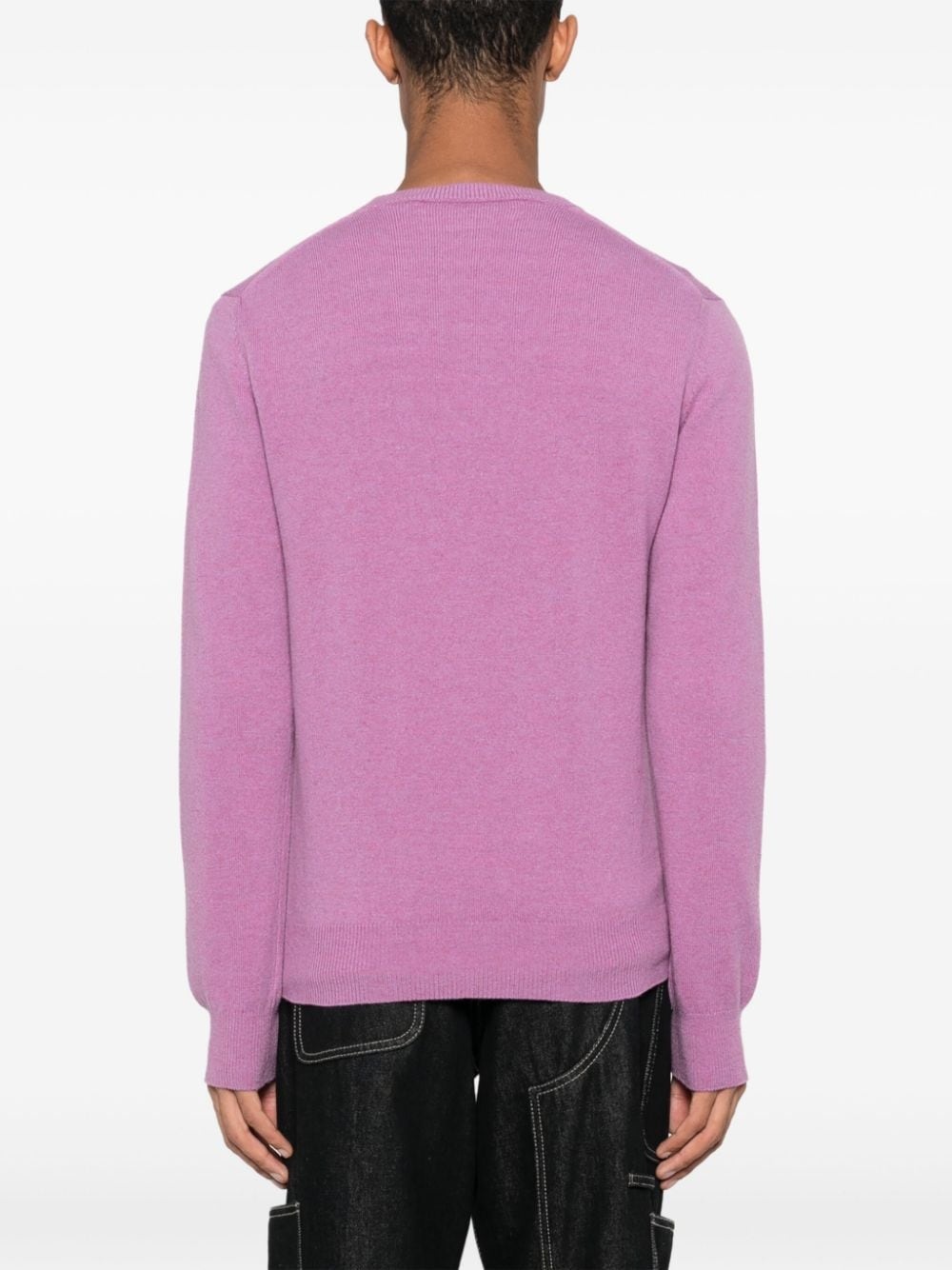 logo-appliqué wool jumper - 4
