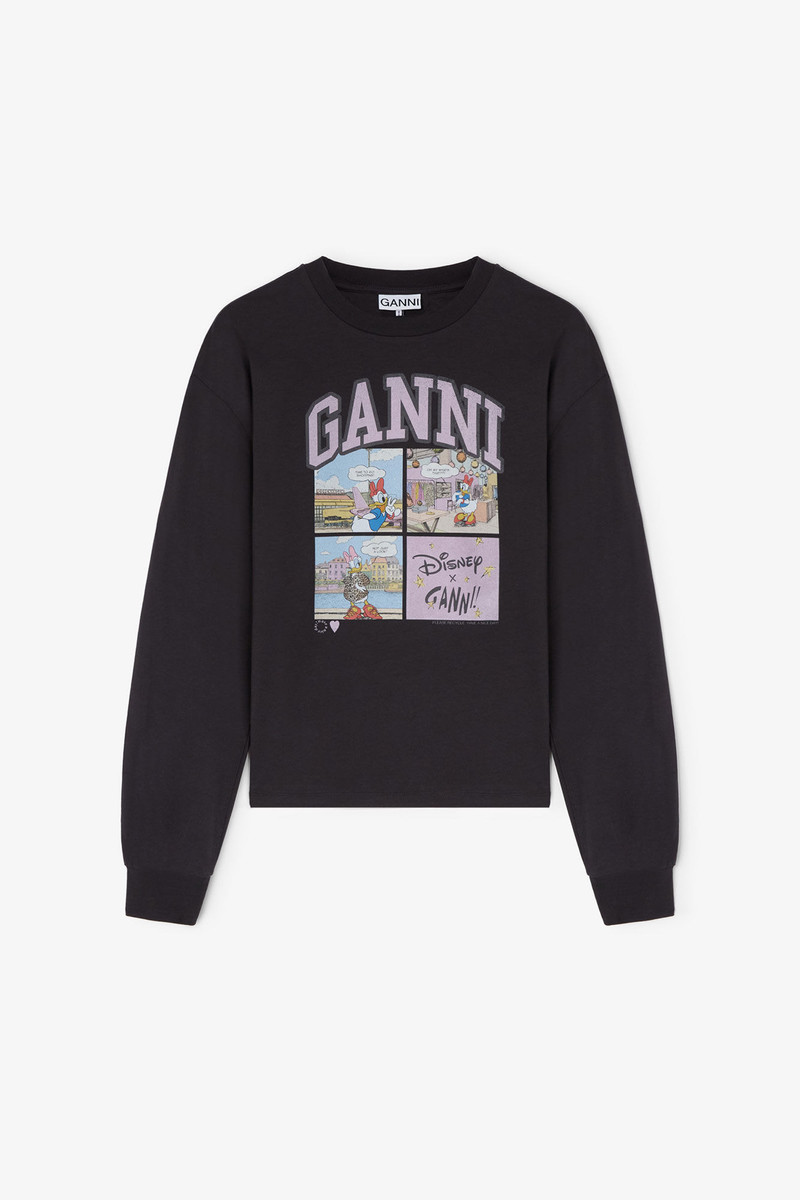 DAISY DUCK BLACK LONG SLEEVE T-SHIRT 1