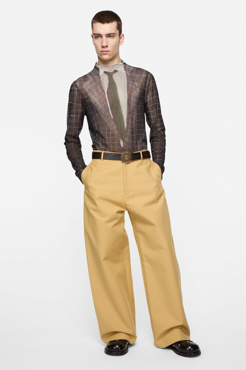 Acne Studios Mesh print t-shirt - Black Multicolor outlook