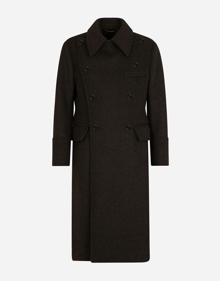 Double-breasted woolen coat - 3