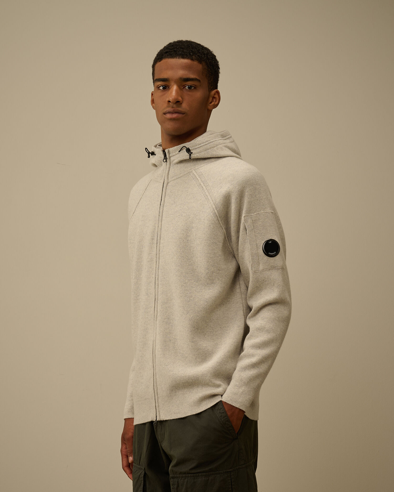 Lambswool GRS Hooded Full Zip Sweater - 3